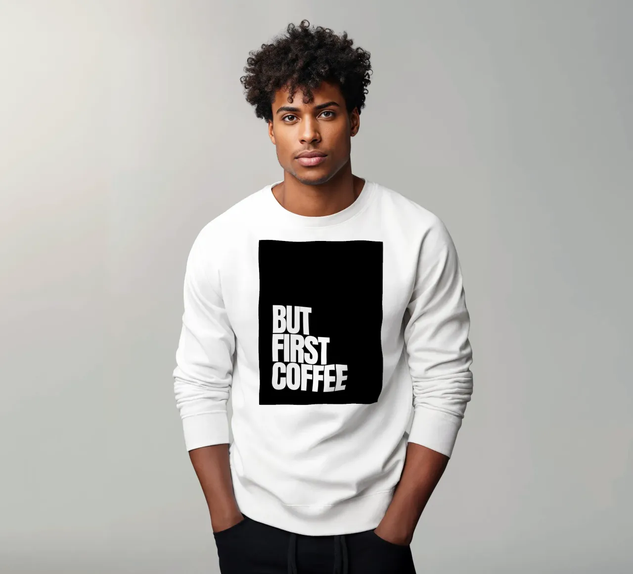 But first coffee (black) felpa da Diesdas Ananas Design