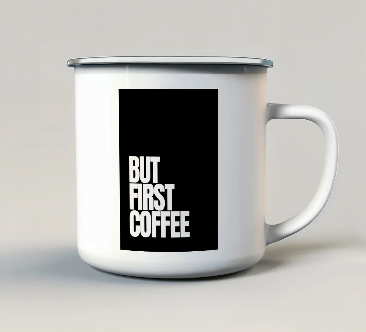 But first coffee (black) tazza in smalto da Diesdas Ananas Design