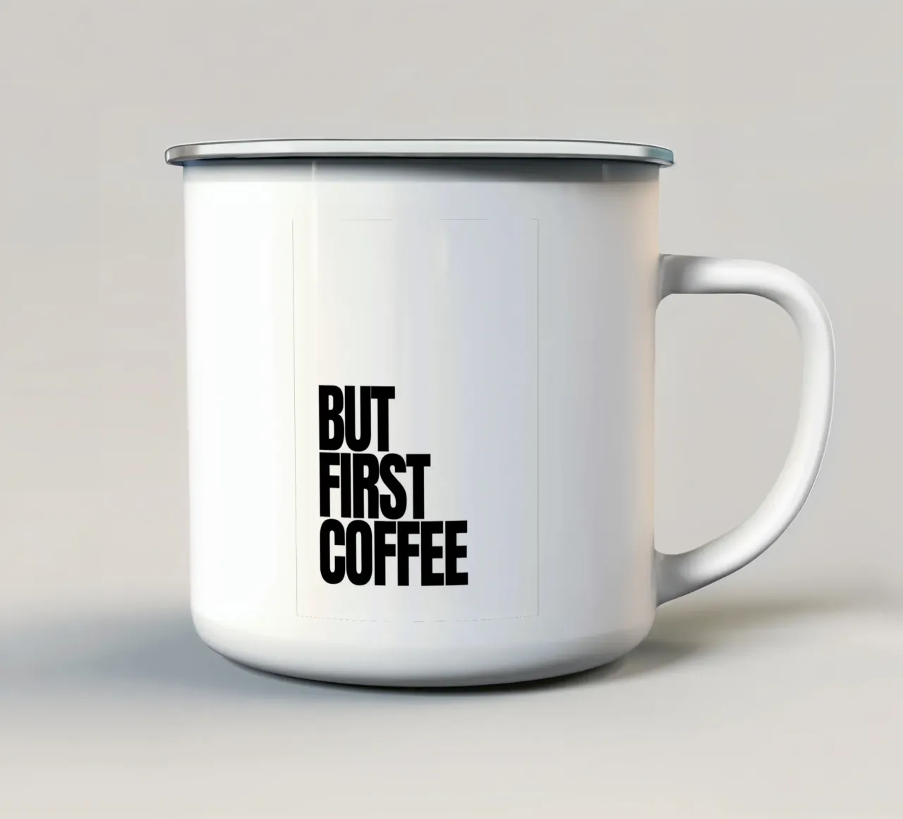 But first coffee (white) tazza in smalto da Diesdas Ananas Design