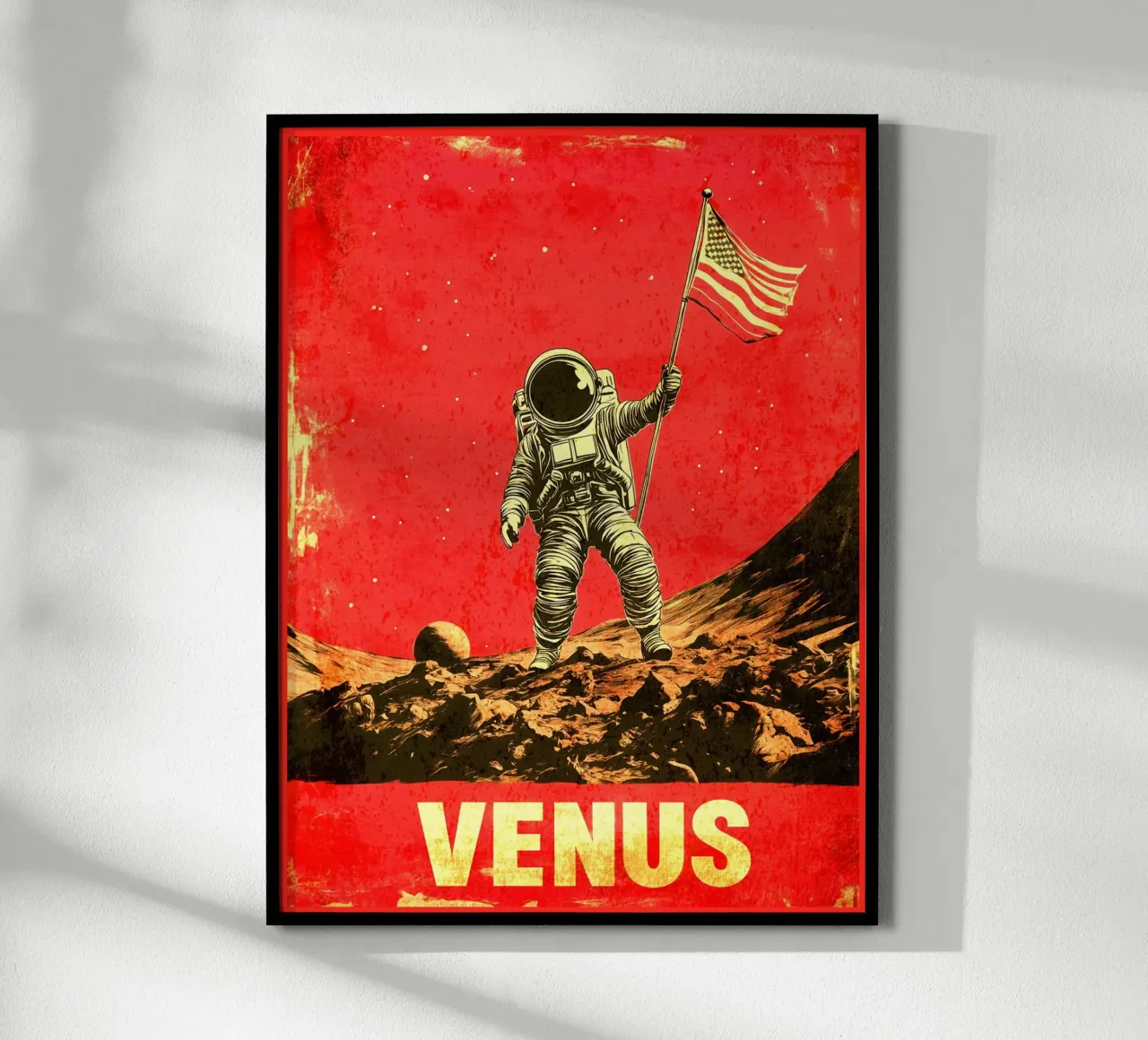 astronaut space planet Venus Poster von Leon B Feierabend