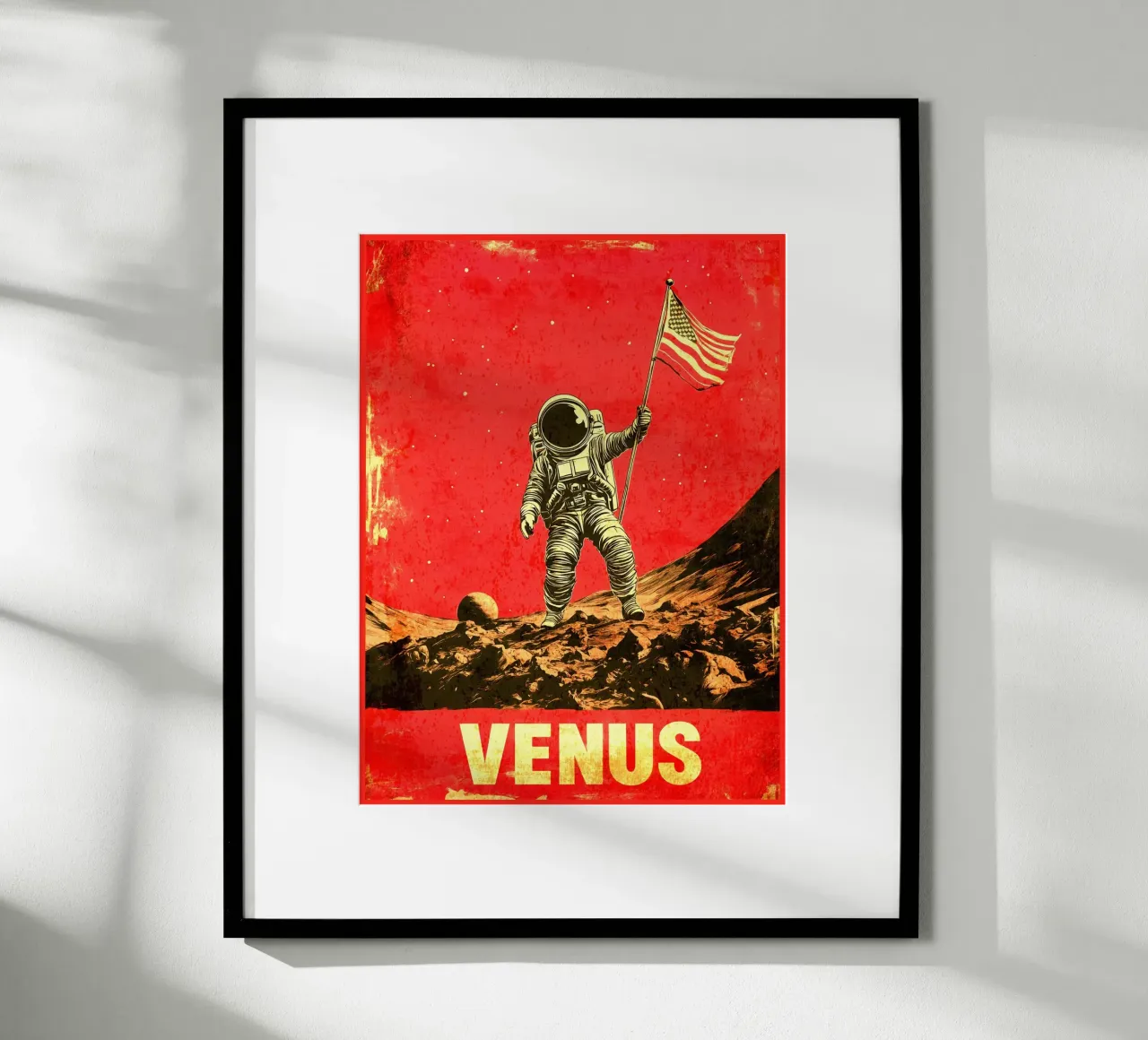 astronaut space planet Venus Poster von Leon B Feierabend
