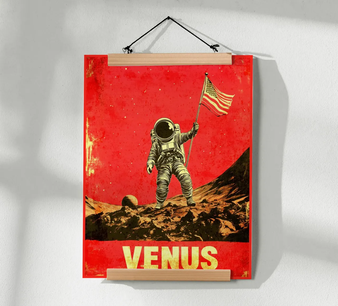astronaut space planet Venus Poster von Leon B Feierabend