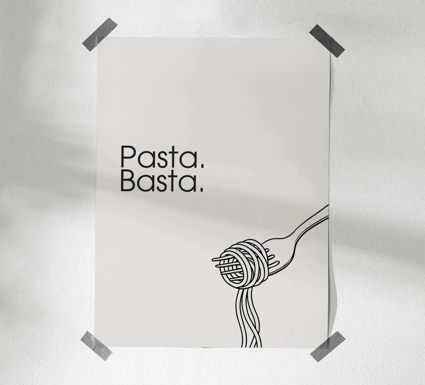 Pasta. Basta. poster da Diesdas Ananas Design