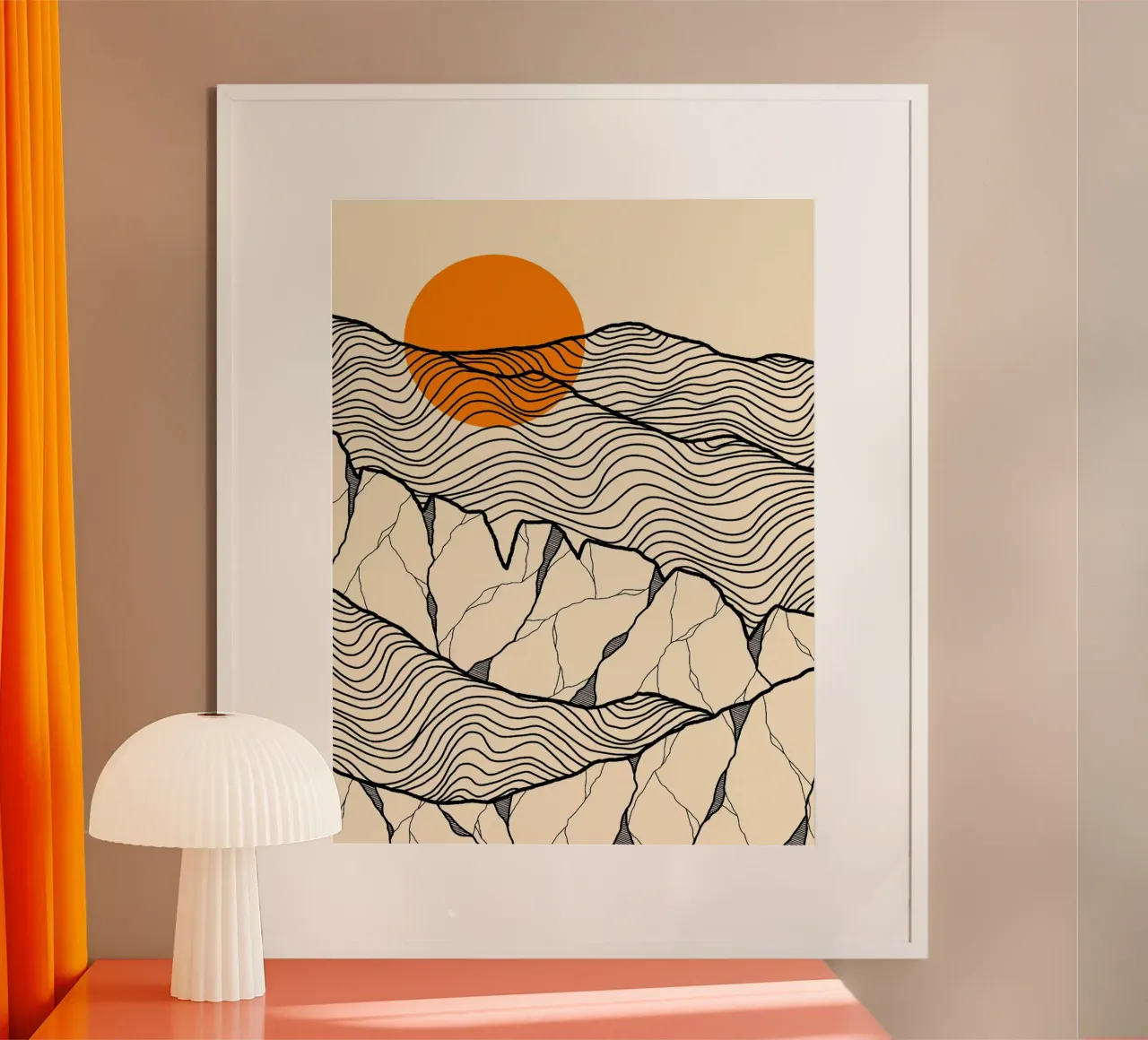 sole montagne paesaggio orizzonte poster da Sven B Strauss
