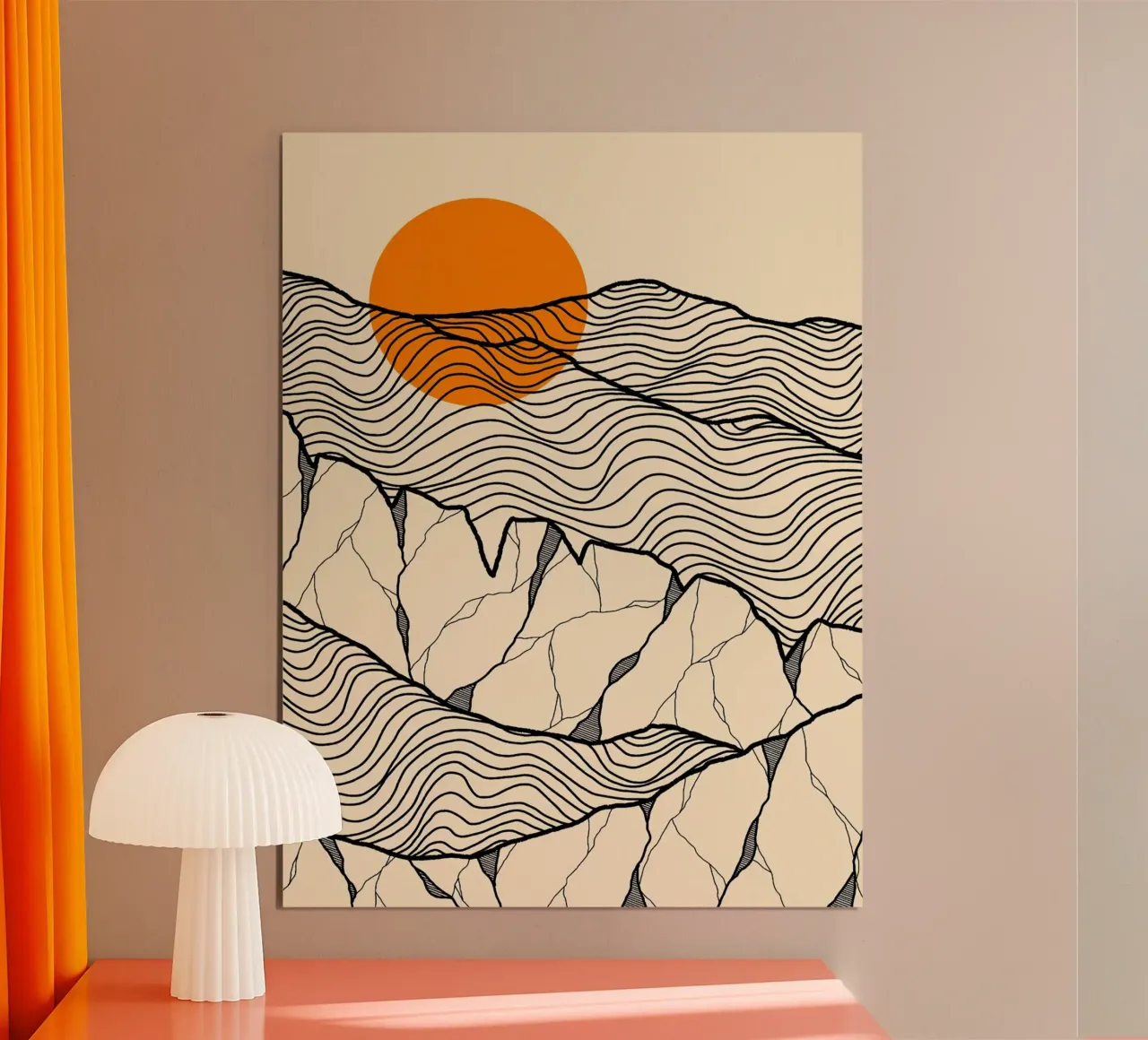 sole montagne paesaggio orizzonte poster da Sven B Strauss