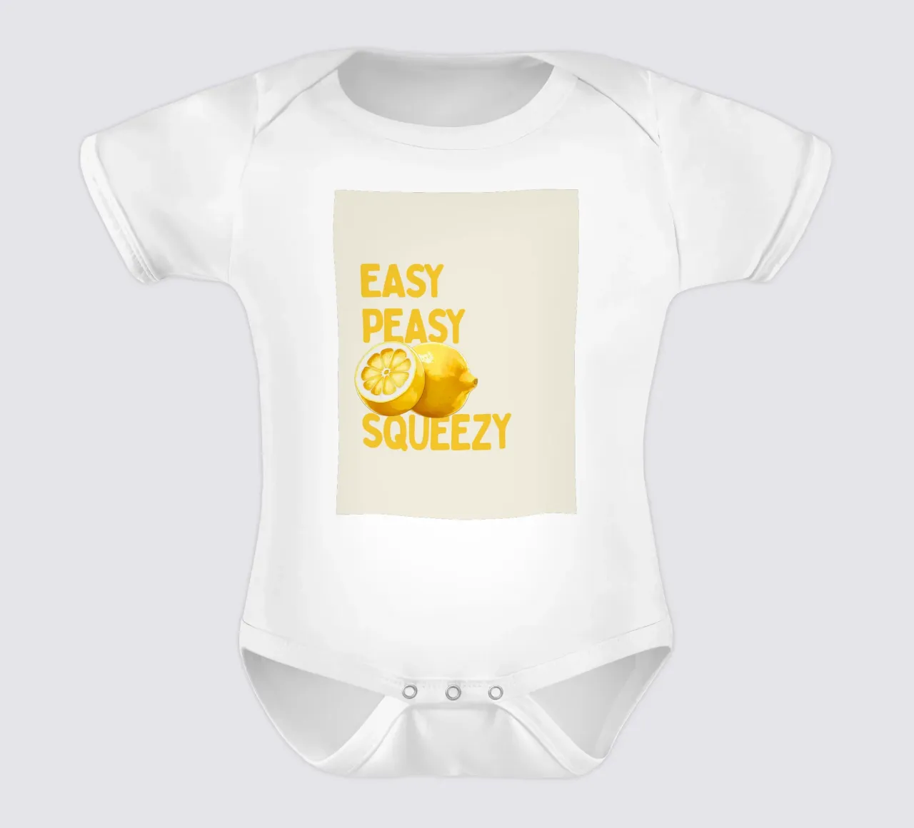 Easy Peasy, Lemon Squeezy body neonato maniche corte da Diesdas Ananas Design