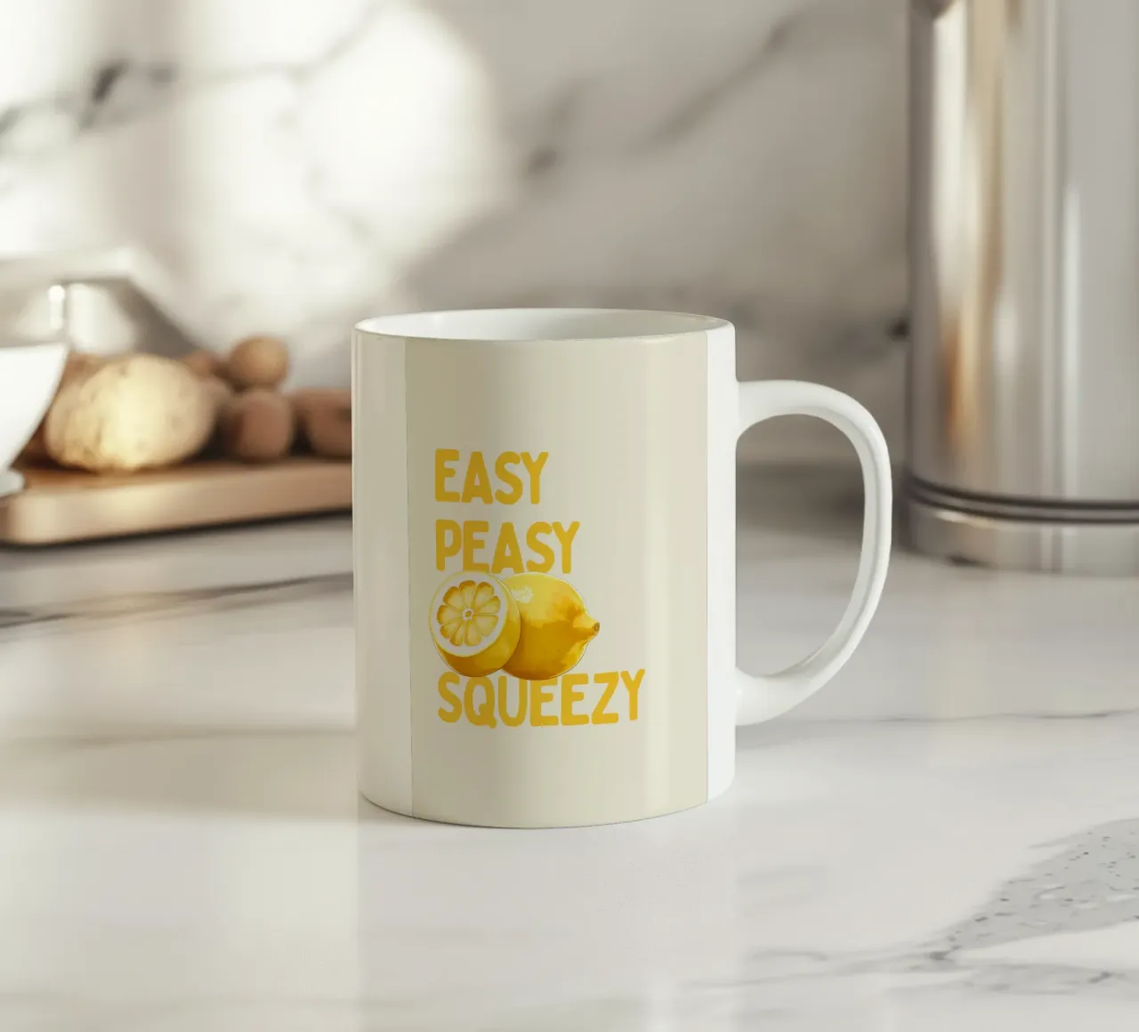 Easy Peasy, Lemon Squeezy tazza in ceramica da Diesdas Ananas Design