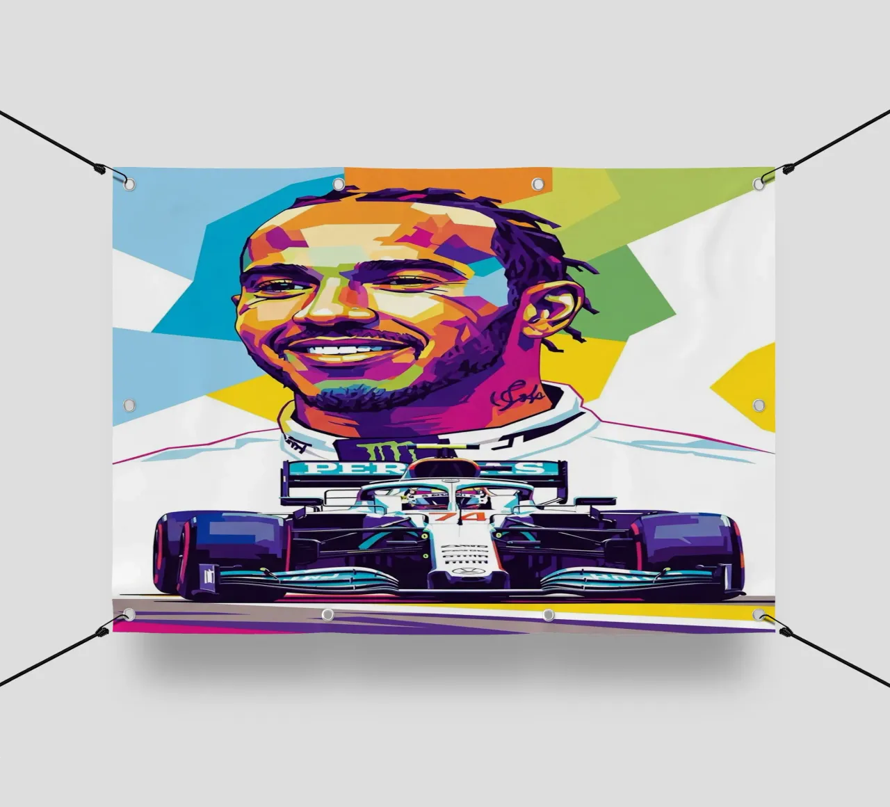 Lewis Hamilton - Formula Uno telo in pvc da Hantamrata