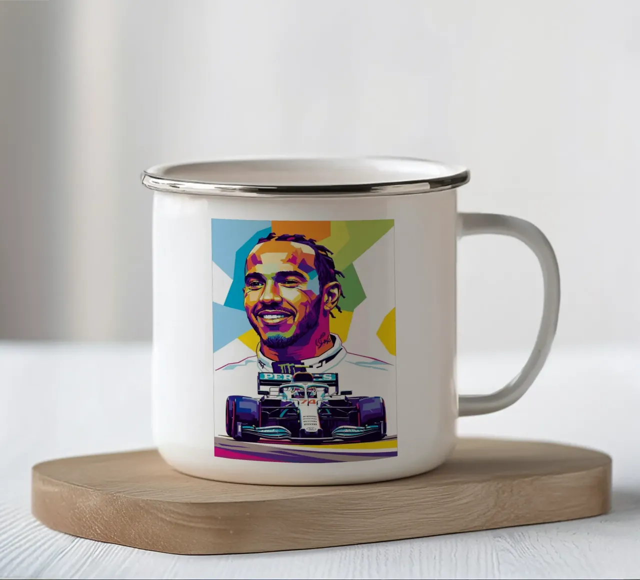 Lewis Hamilton - Formula Uno tazza in smalto da Hantamrata