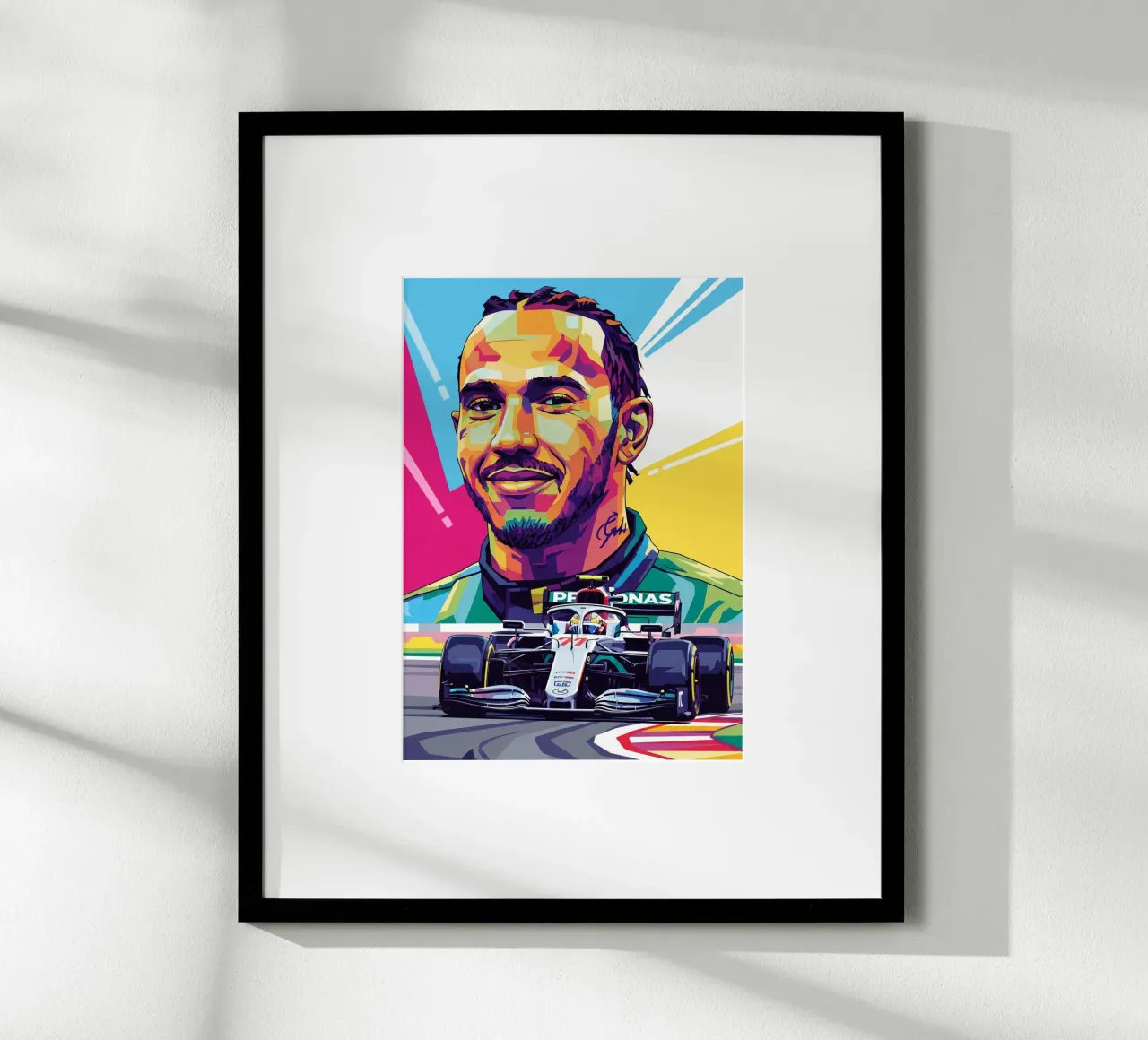 Lewis Hamilton - Arte della Formula Uno poster da Hantamrata