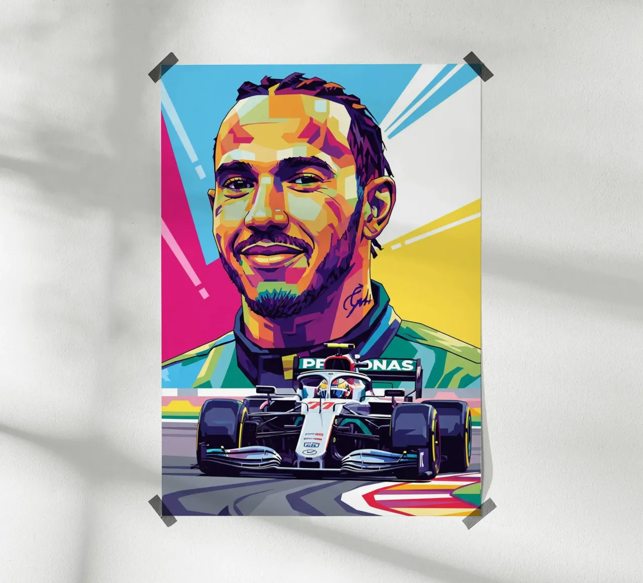 Lewis Hamilton - Arte della Formula Uno poster da Hantamrata