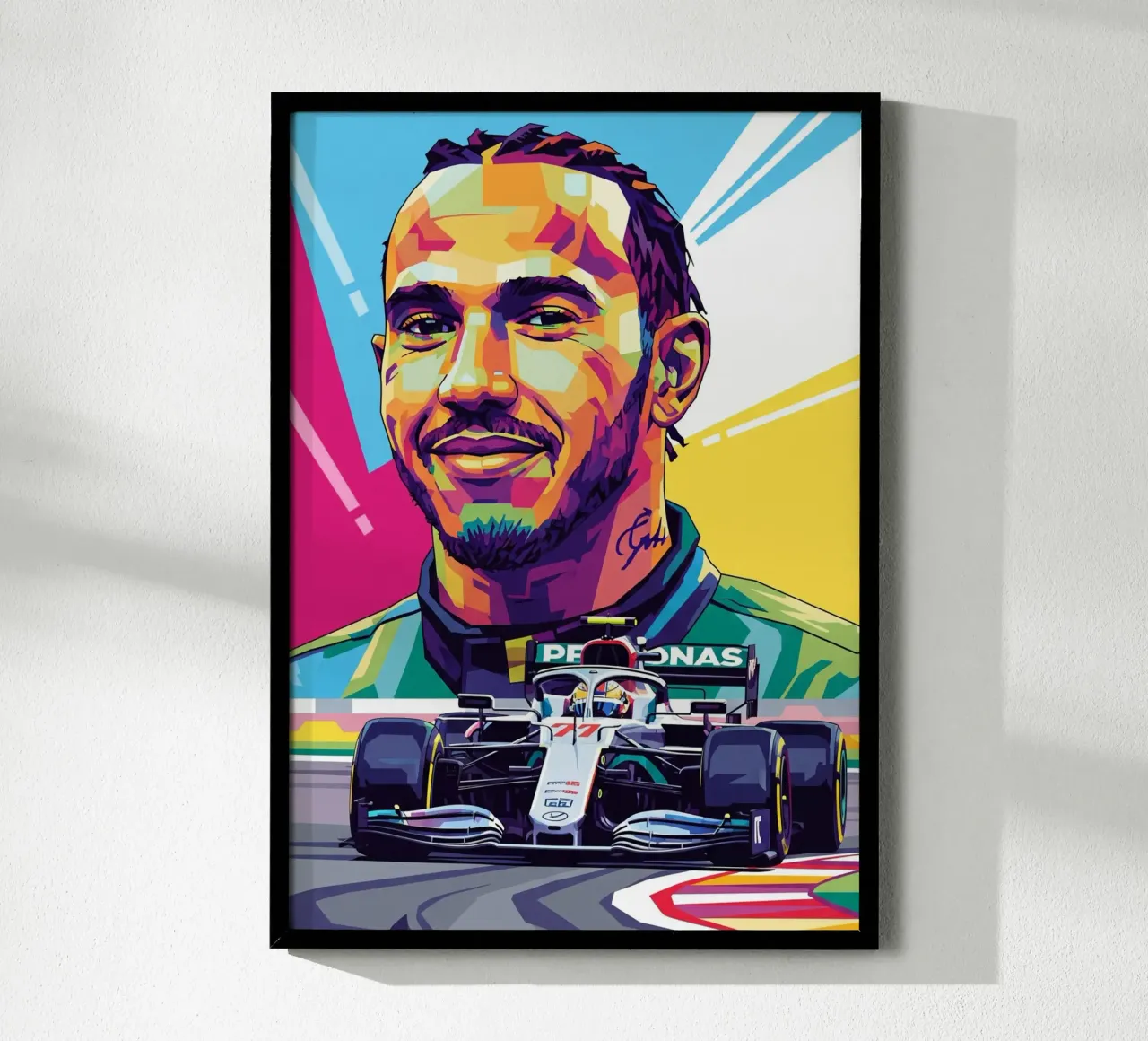 Lewis Hamilton - Arte della Formula Uno poster da Hantamrata
