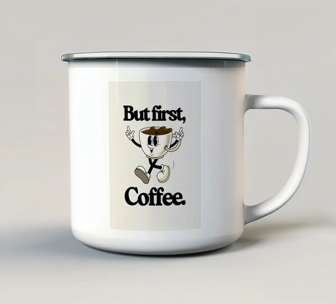 But first coffee (brown) tazza in smalto da Diesdas Ananas Design