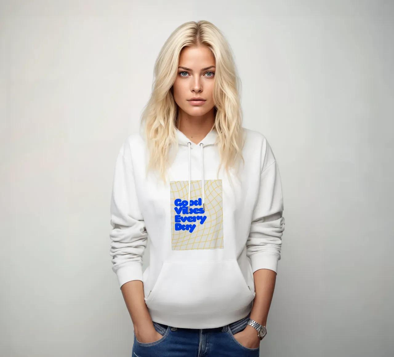 Good Vibes Everyday felpa con cappuccio da Diesdas Ananas Design