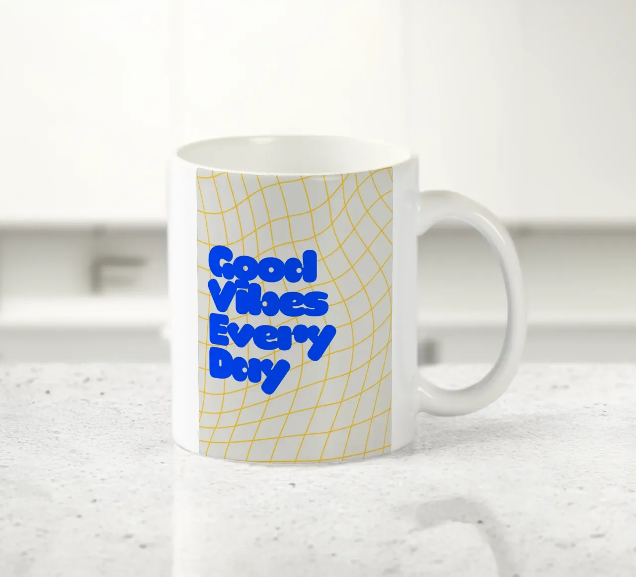 Good Vibes Everyday tazza in ceramica da Diesdas Ananas Design