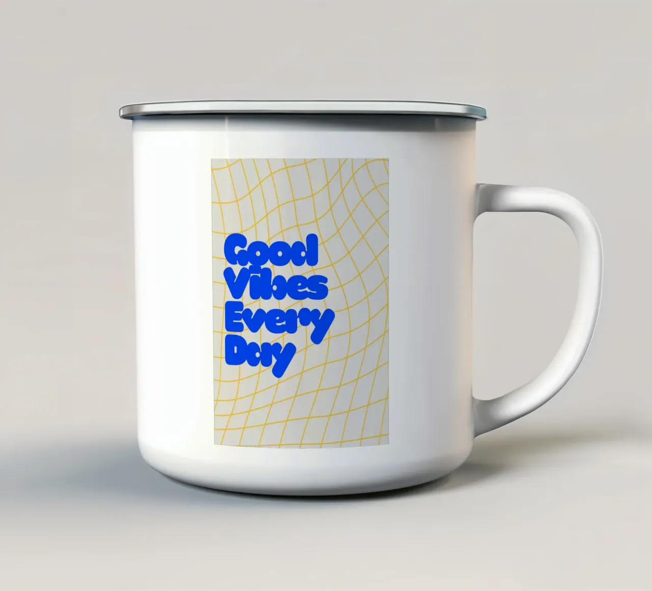 Good Vibes Everyday tazza in smalto da Diesdas Ananas Design