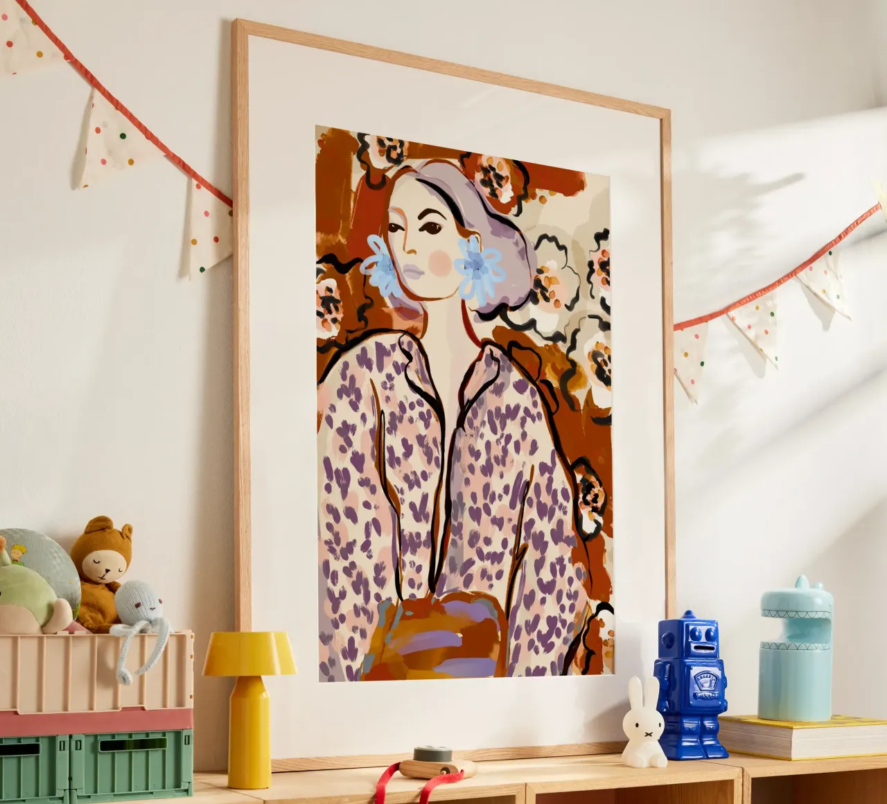 Ember Gaze poster con telaio in alluminio da treechild
