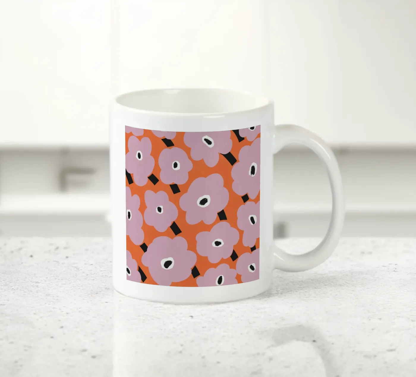 Botanical pattern ceramic mug by Little Dean
