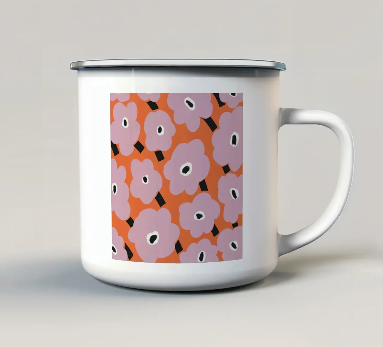 Botanical pattern enamel mug by Little Dean