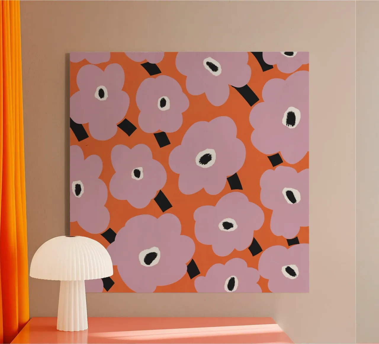 Botanical pattern acrylic glass by Little Dean