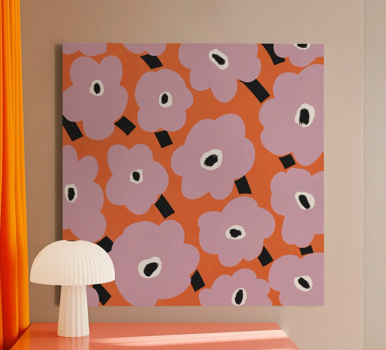 Botanical pattern canvas by Little Dean