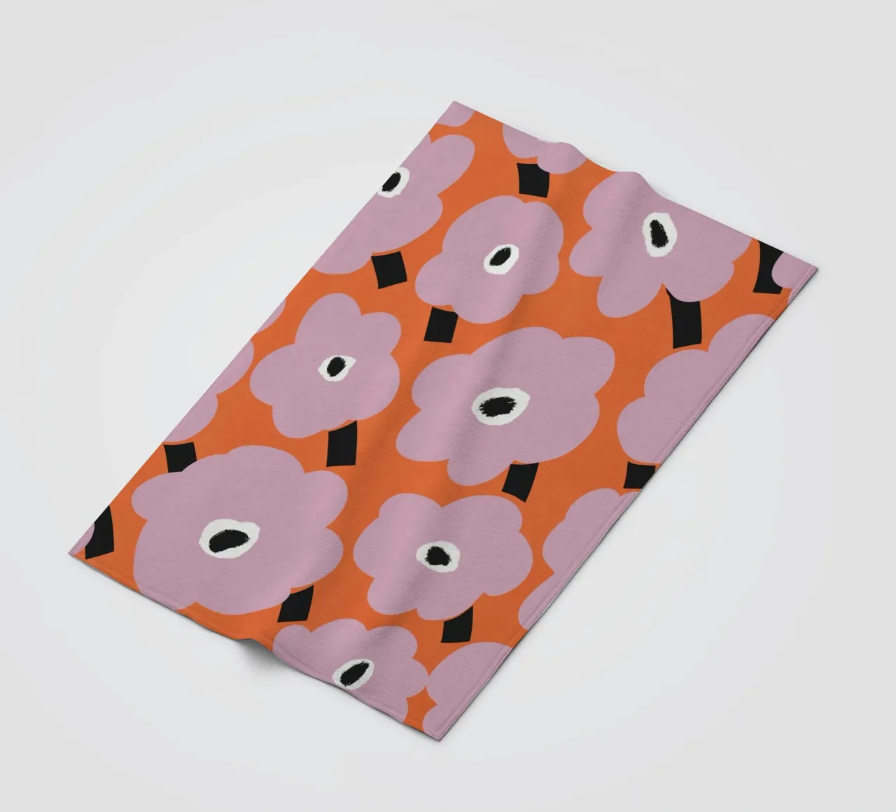 Botanical pattern fleece blanket by Little Dean