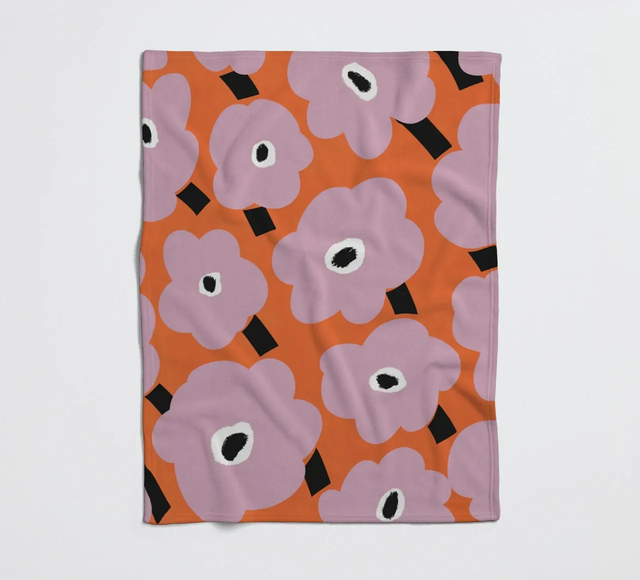 Botanical pattern fleece blanket by Little Dean