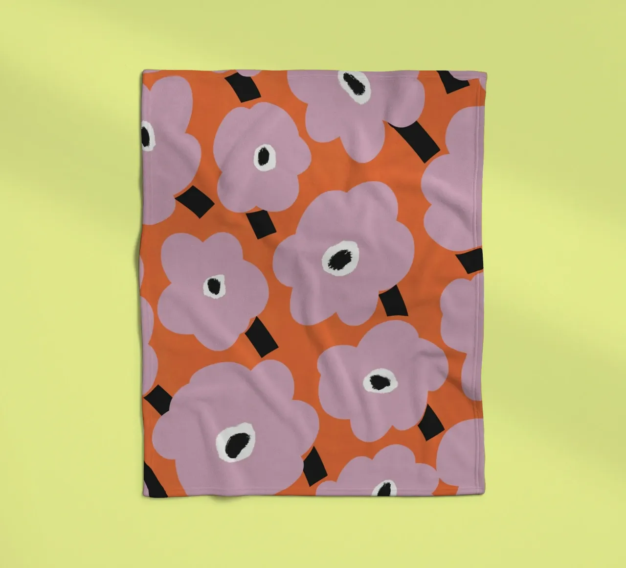 Botanical pattern fleece blanket by Little Dean