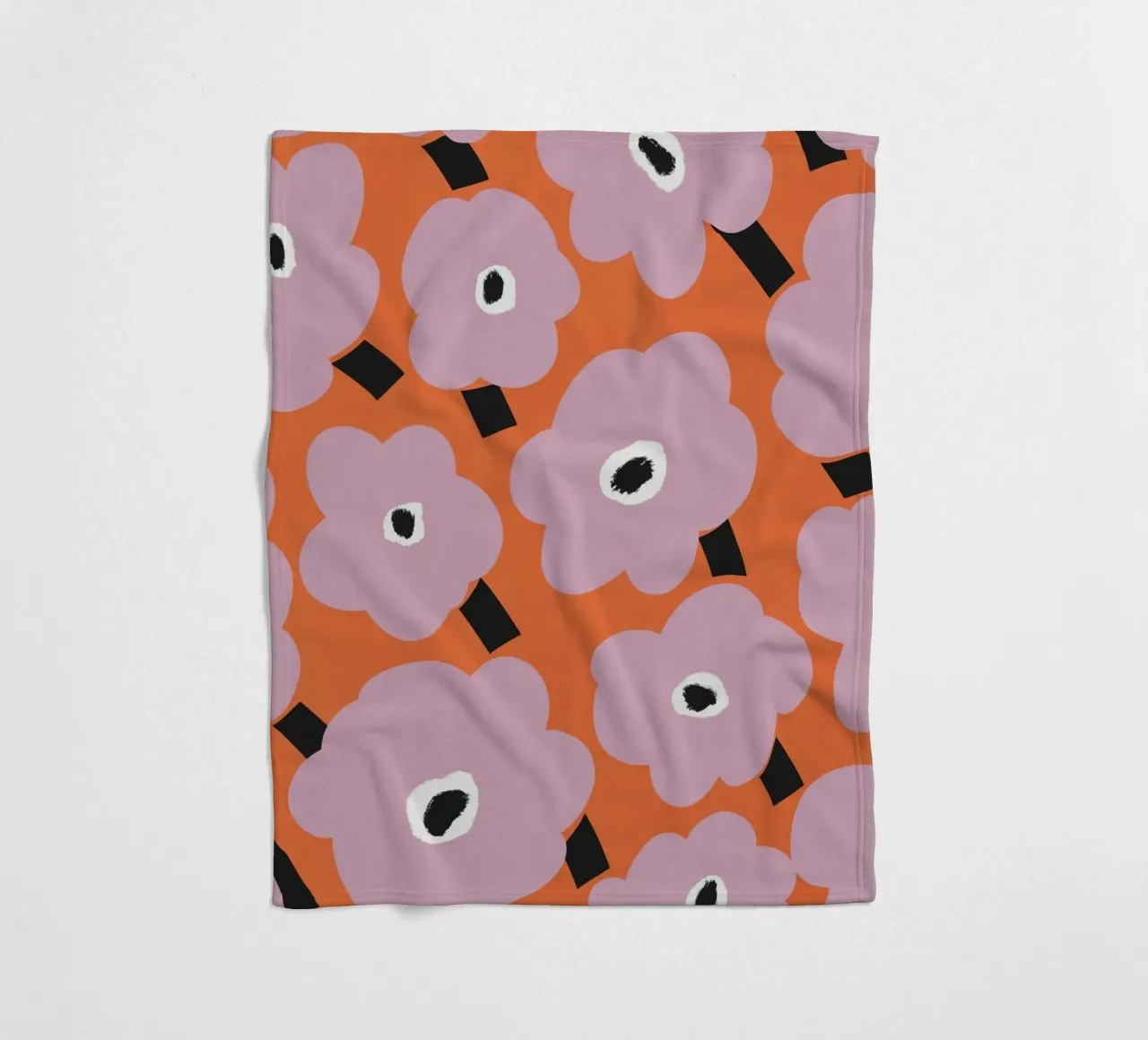 Botanical pattern fleece blanket by Little Dean