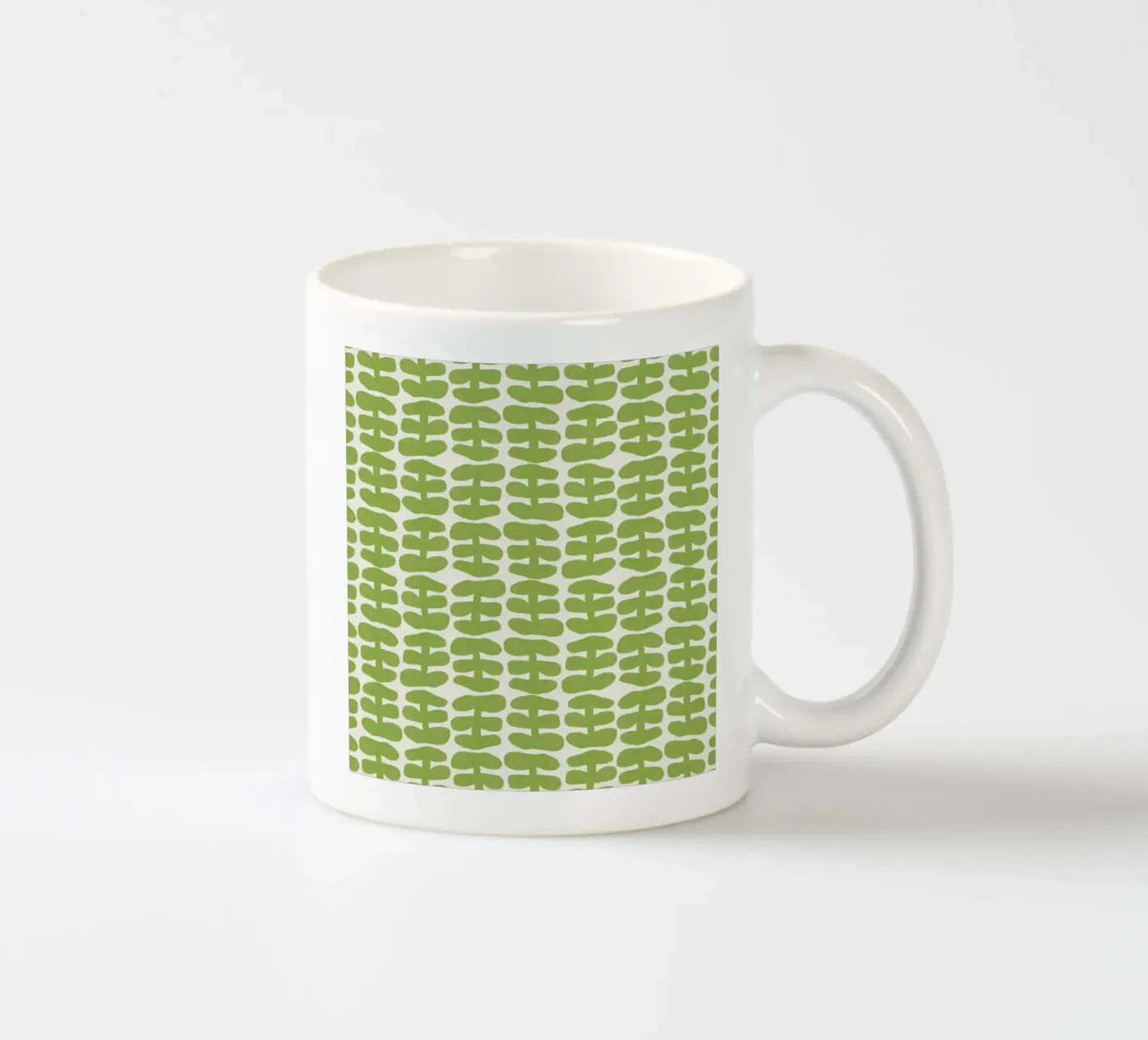 Repetitive pattern 55 ceramic mug by Little Dean