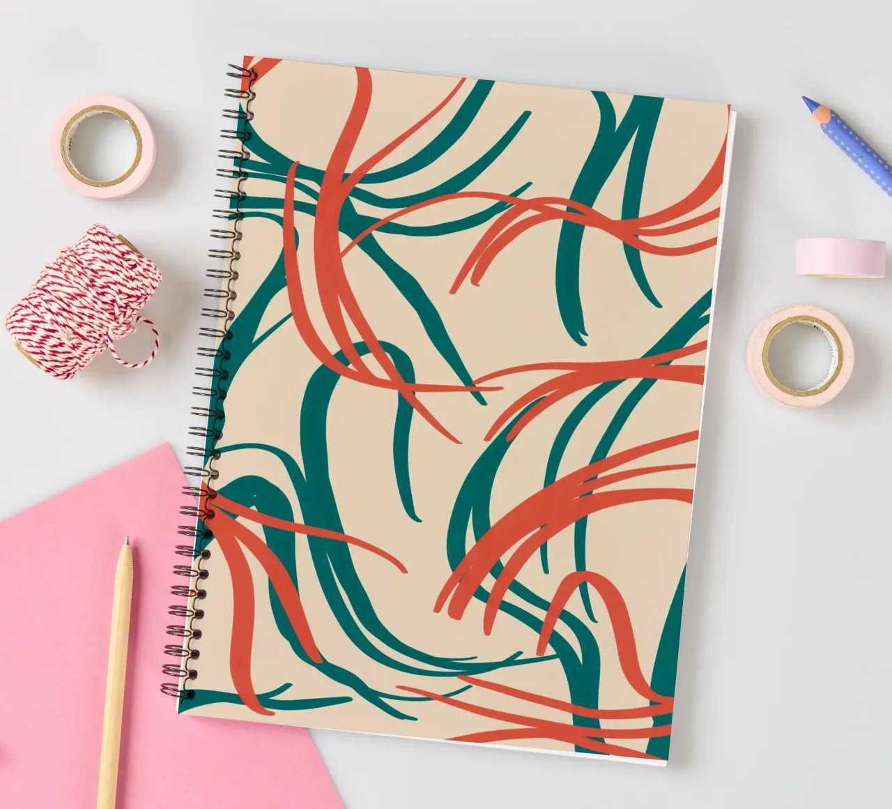 Fluid design 05 spiral notebook by Little Dean