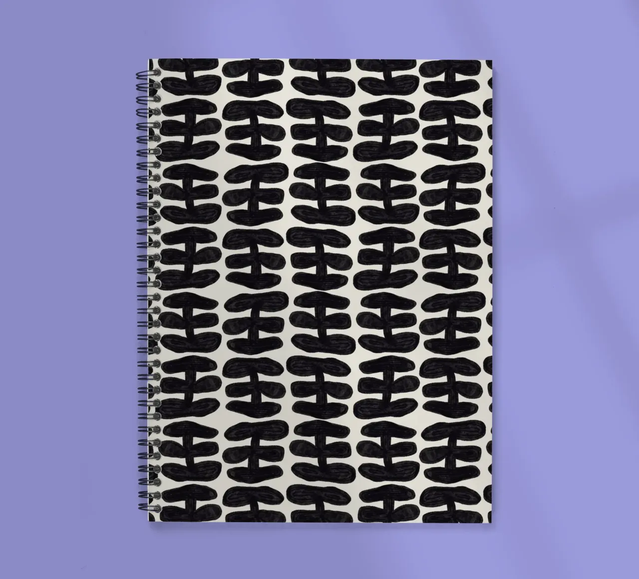 Repetitive pattern 58 spiral notebook by Little Dean