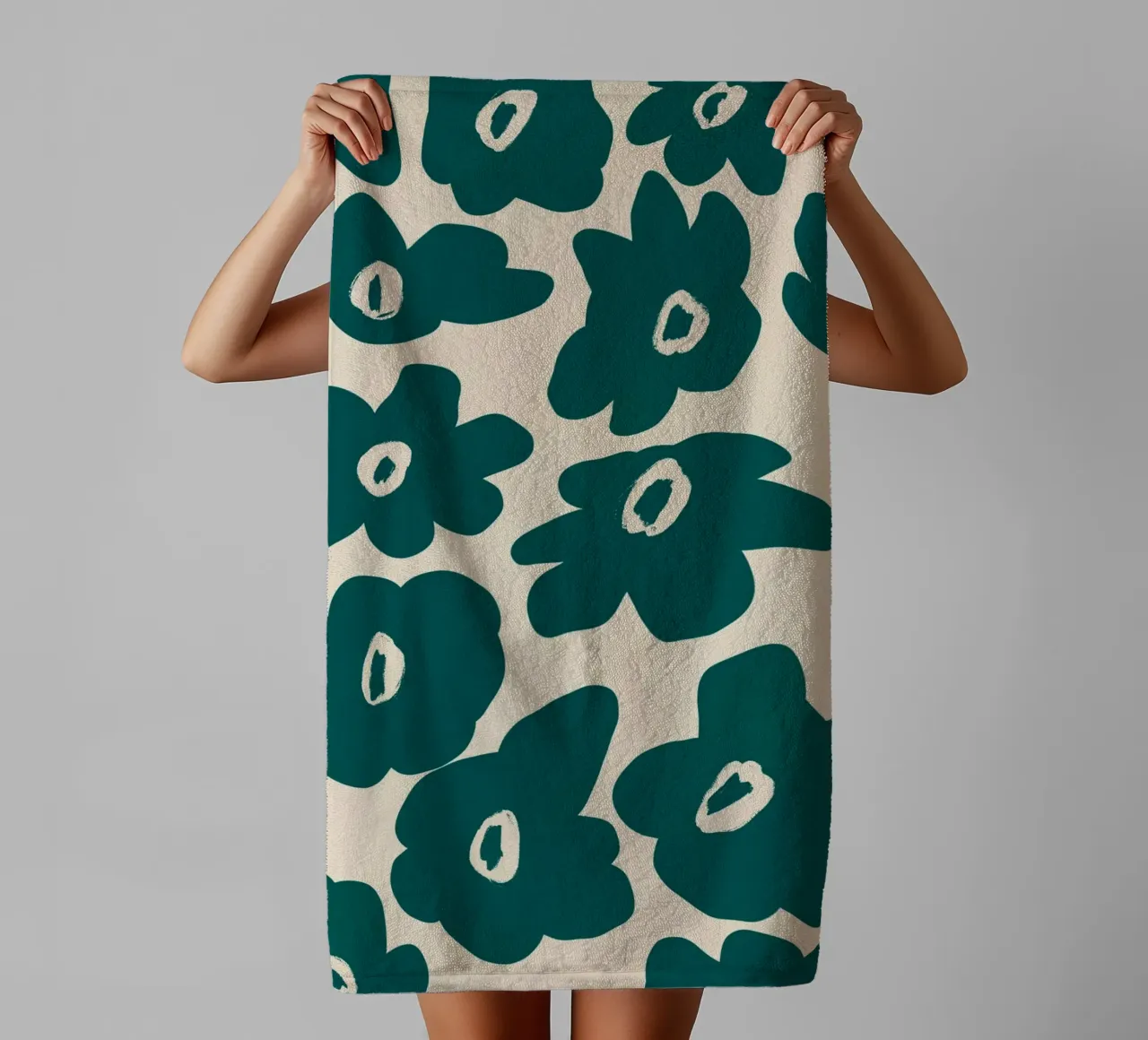 Botanical pattern 02 towel by Little Dean