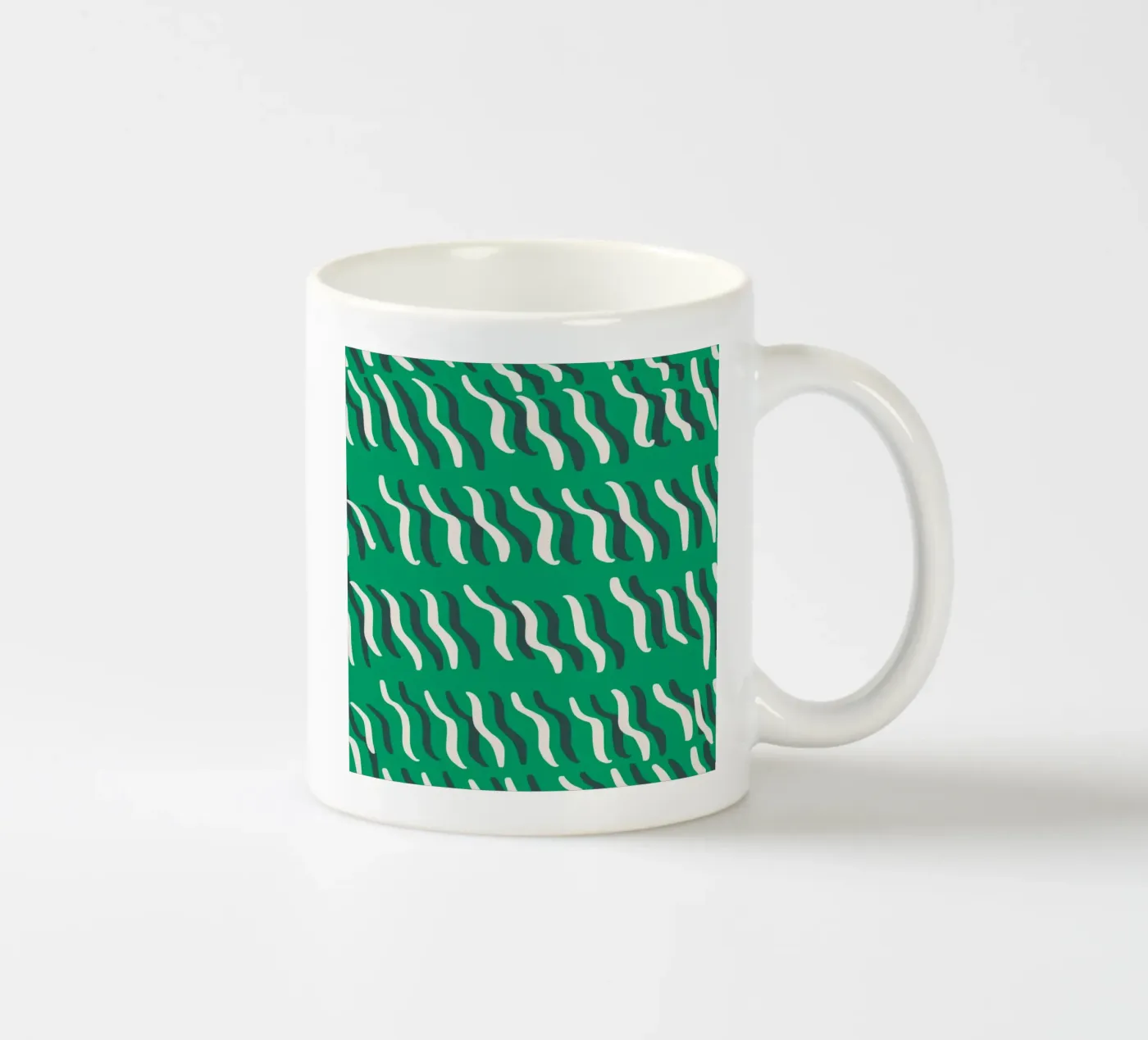 Ripple pattern 02 ceramic mug by Little Dean