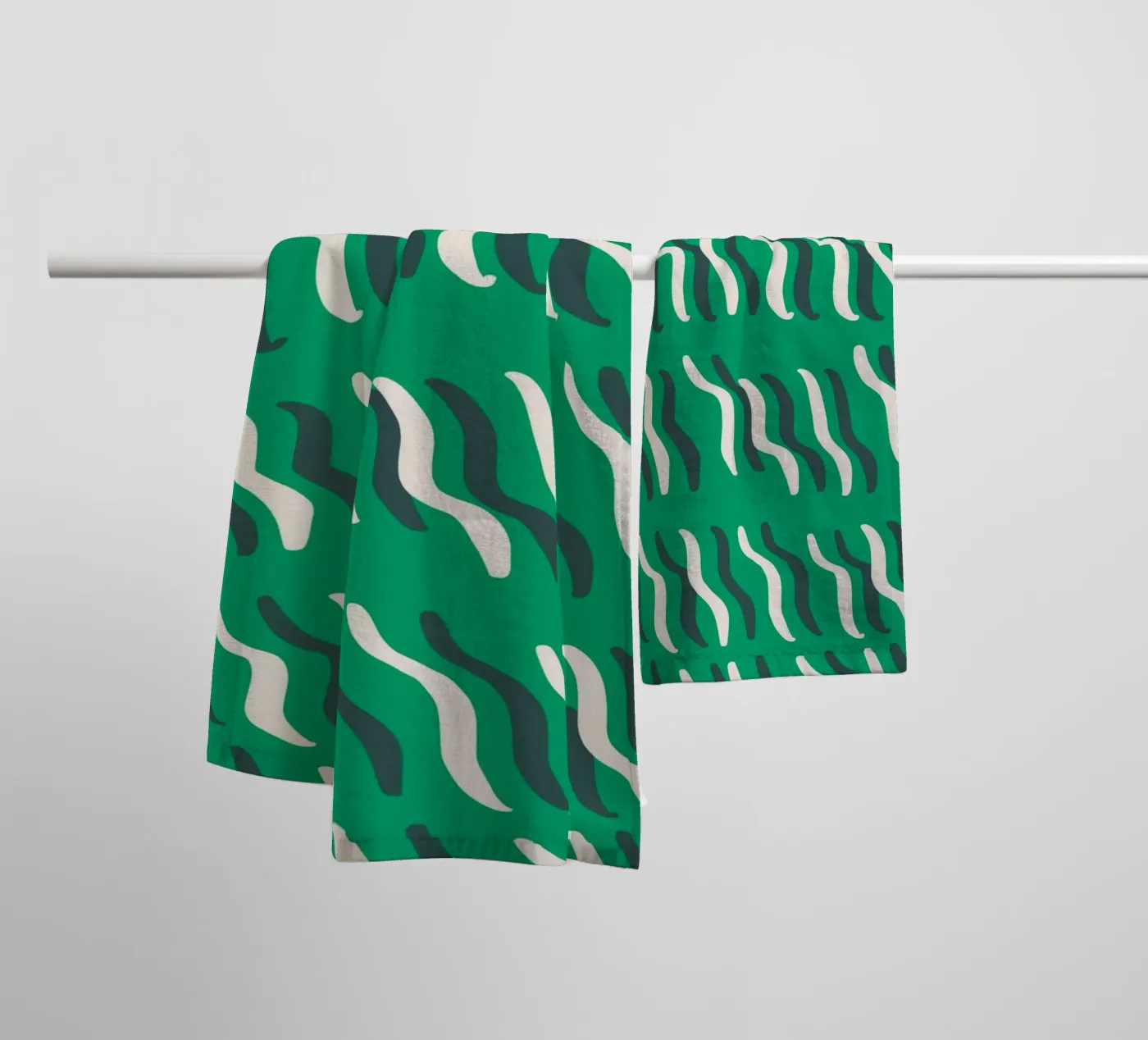 Ribbelpatroon 02 badhanddoek van Little Dean