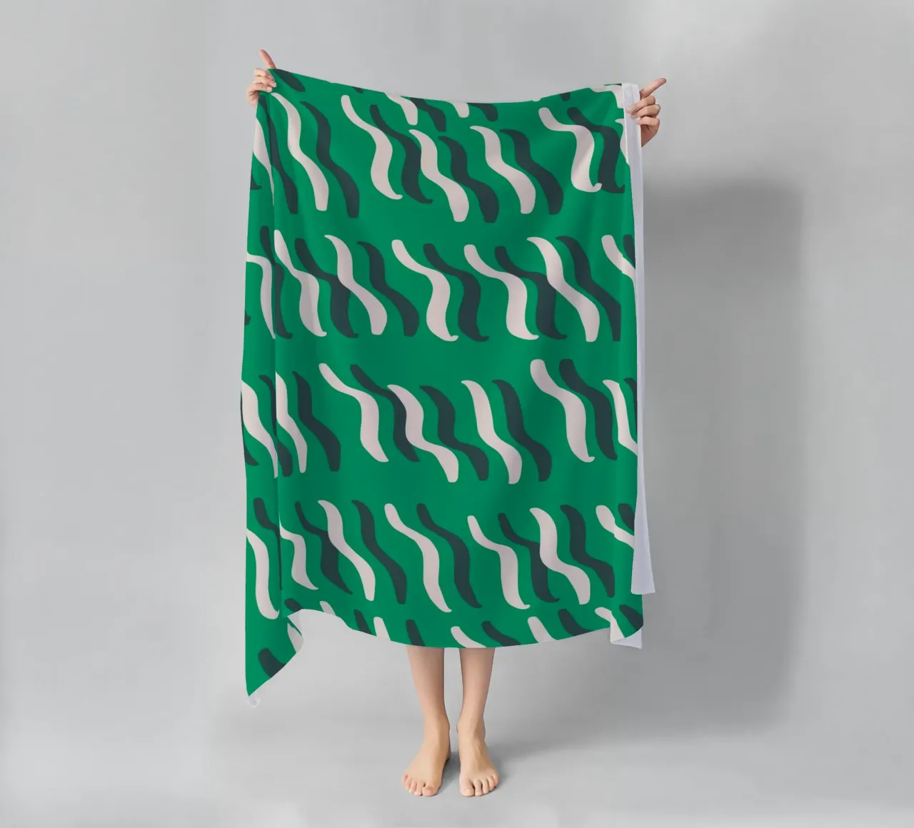 Ribbelpatroon 02 strandhanddoek van Little Dean