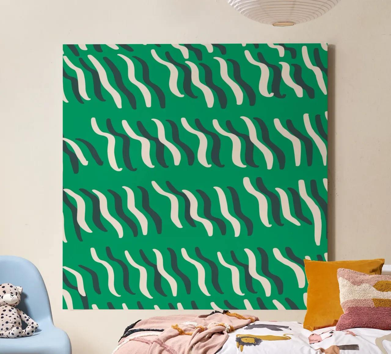 Ribbelpatroon 02 canvas van Little Dean