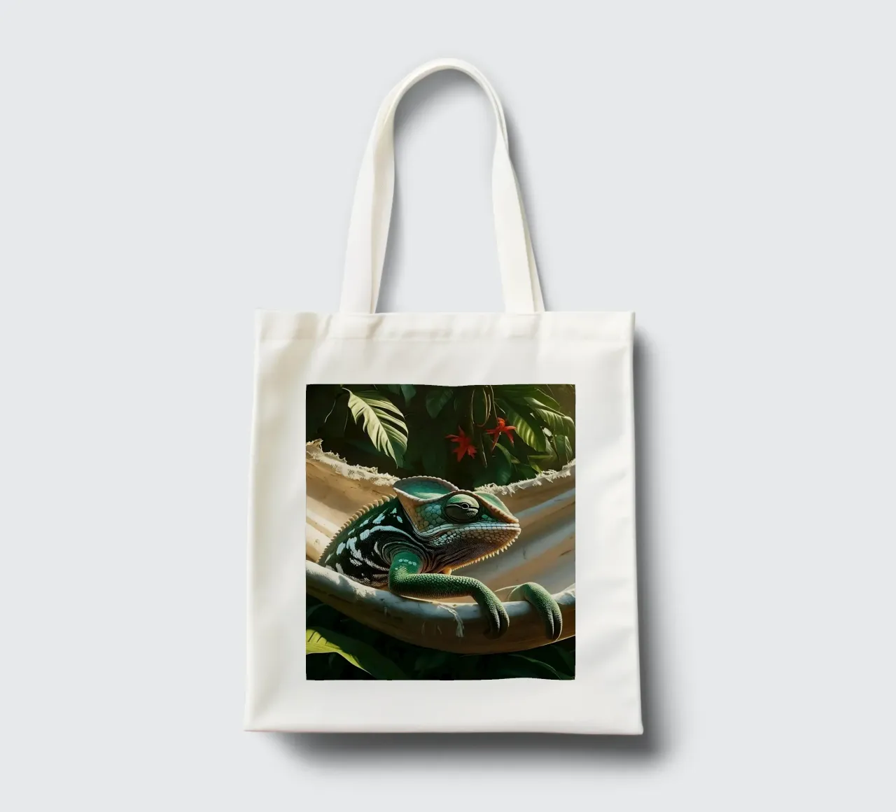 🌸🦎 Kameleon | Non disturbare - chillin' (1) borsa in juta da Trinkets NL Design Studio