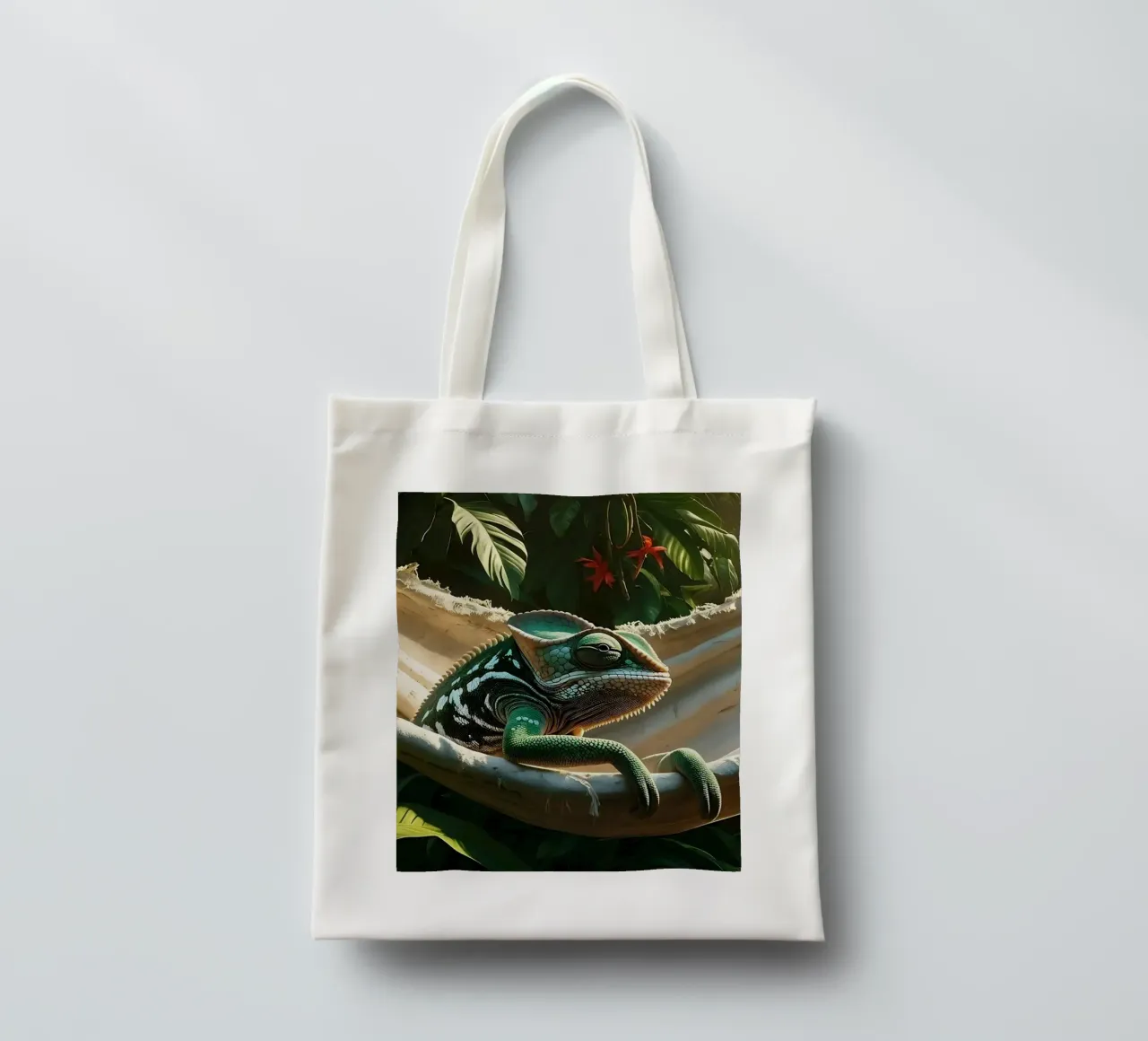 🌸🦎 Kameleon | Non disturbare - chillin' (1) borsa in juta da Trinkets NL Design Studio