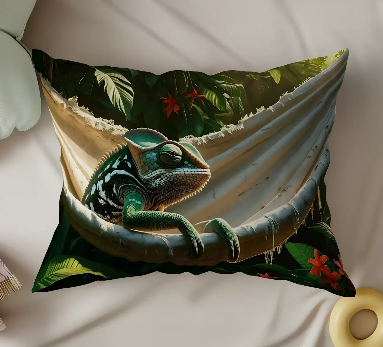 🌸🦎 Kameleon | Non disturbare - chillin' (1) cuscino da Trinkets NL Design Studio