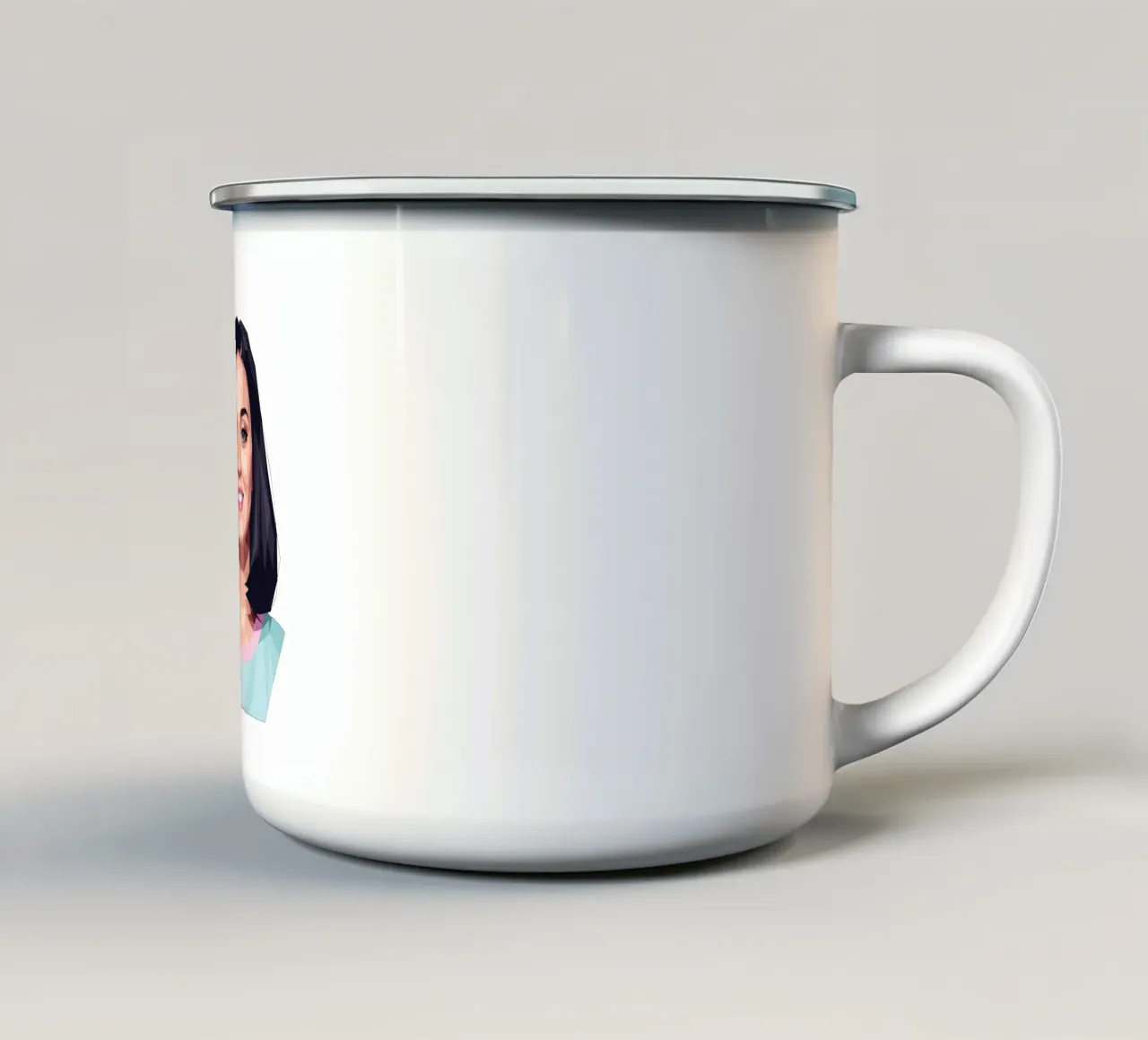 Katy Perry Lowpoly tazza in smalto da Low Profile