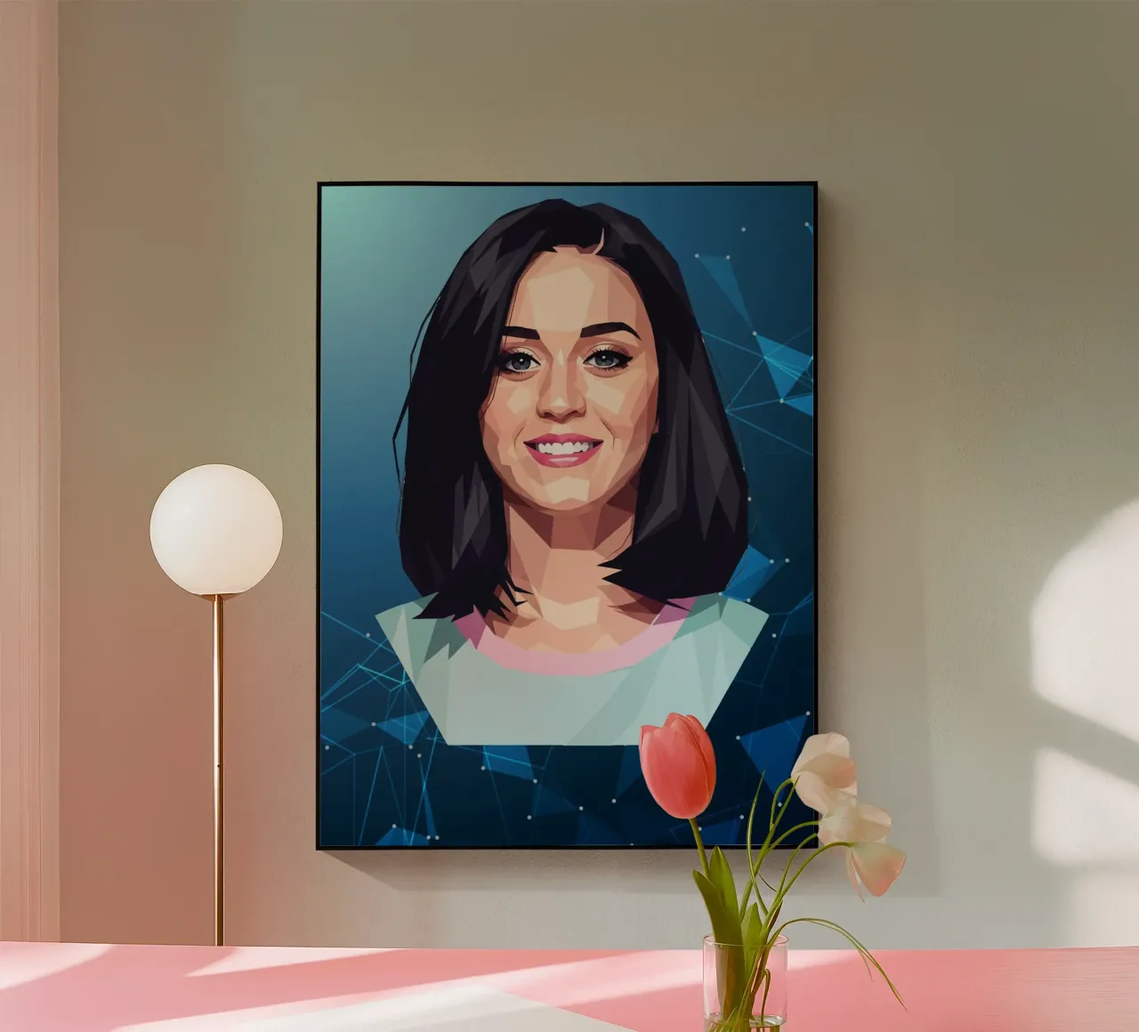 Katy Perry Lowpoly plexiglass da Low Profile