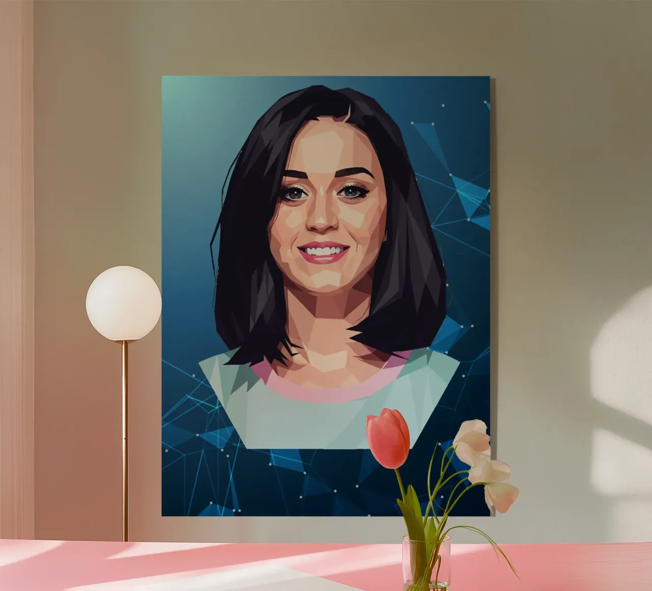 Katy Perry Lowpoly plexiglass da Low Profile