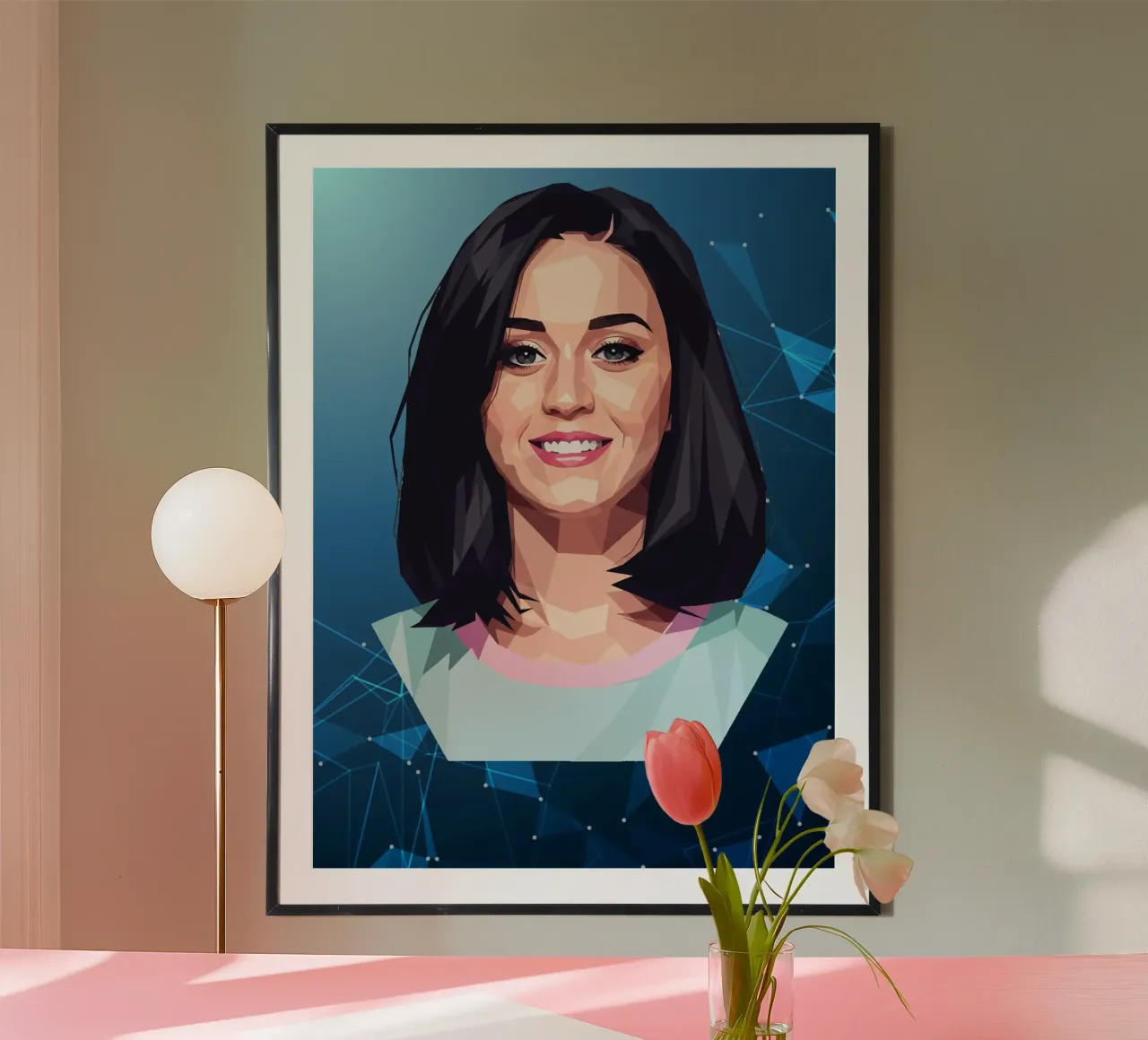 Katy Perry Lowpoly poster da Low Profile