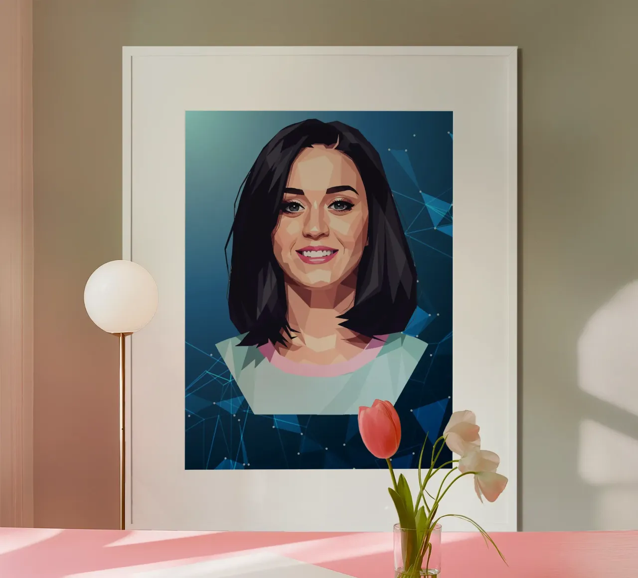 Katy Perry Lowpoly poster da Low Profile