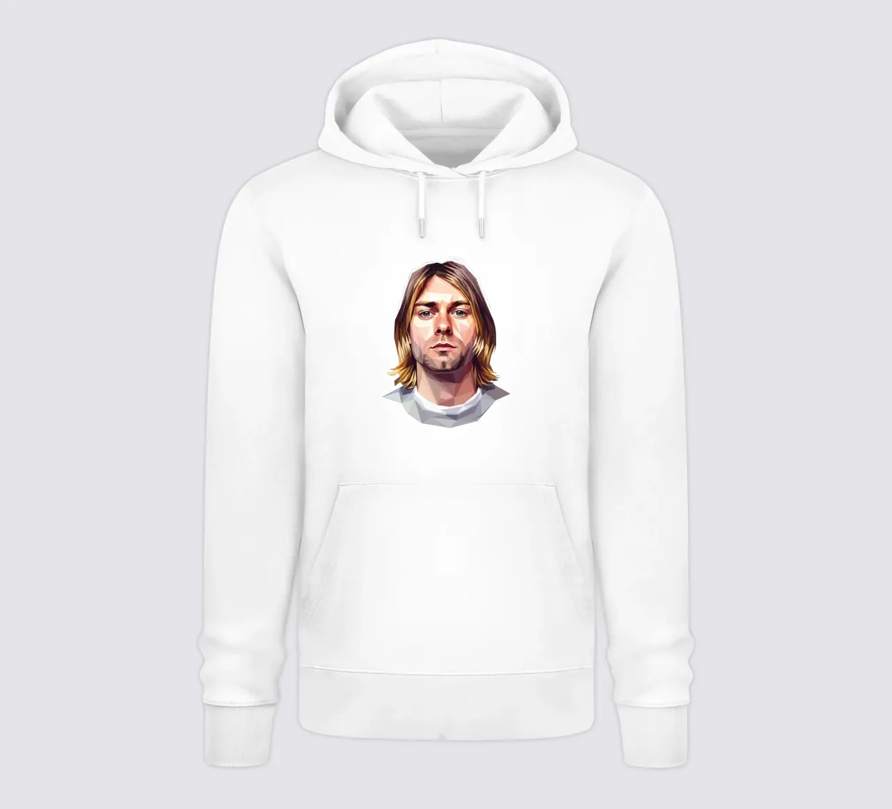 Kurt Cobain Lowpoly felpa con cappuccio da Low Profile