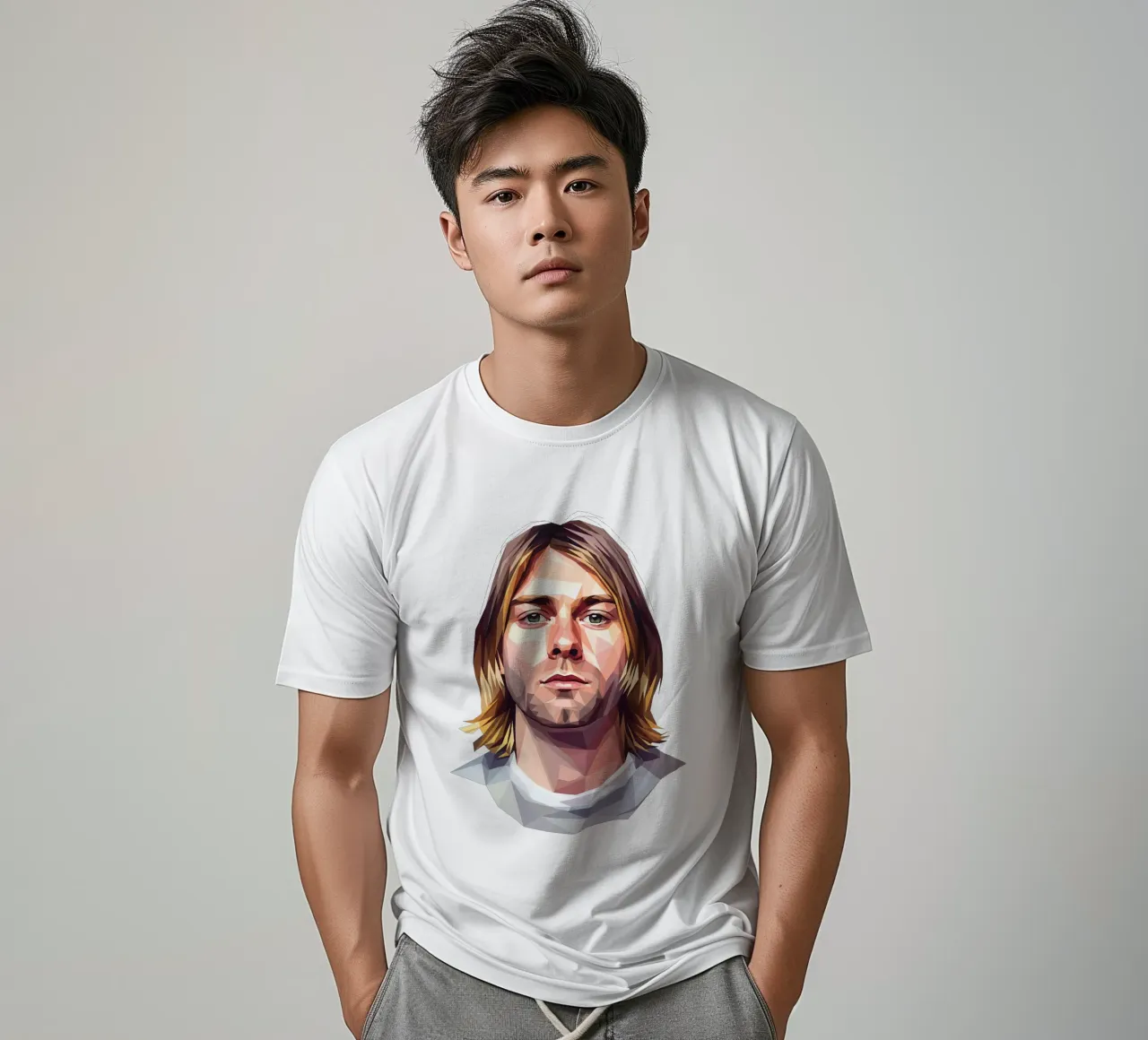 Kurt Cobain Lowpoly t-shirt da Low Profile