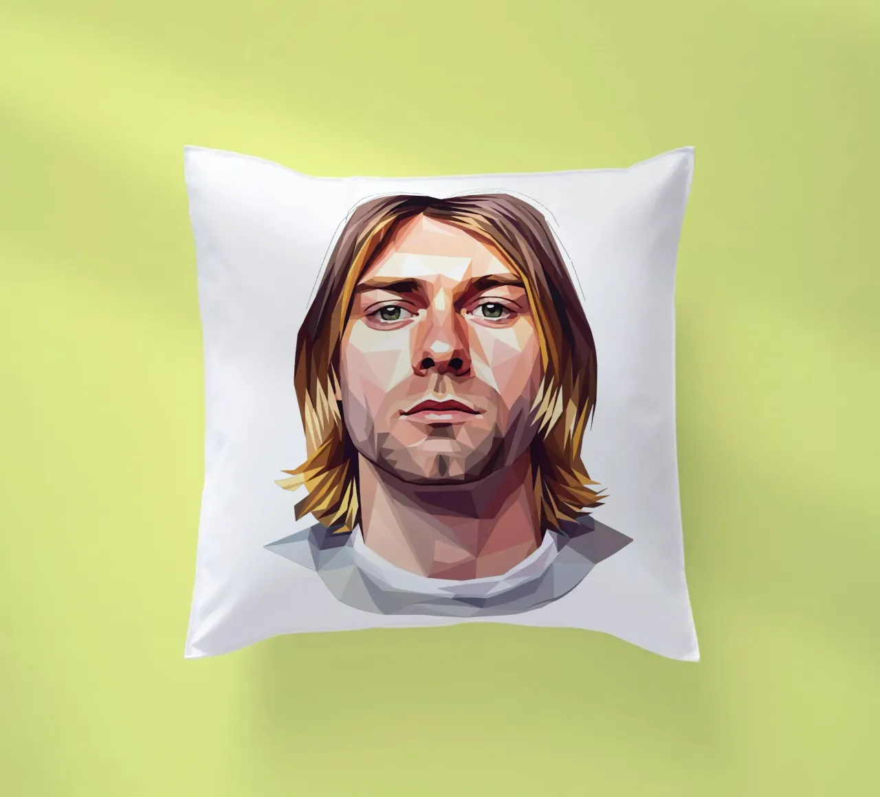 Kurt Cobain Lowpoly cuscino da Low Profile