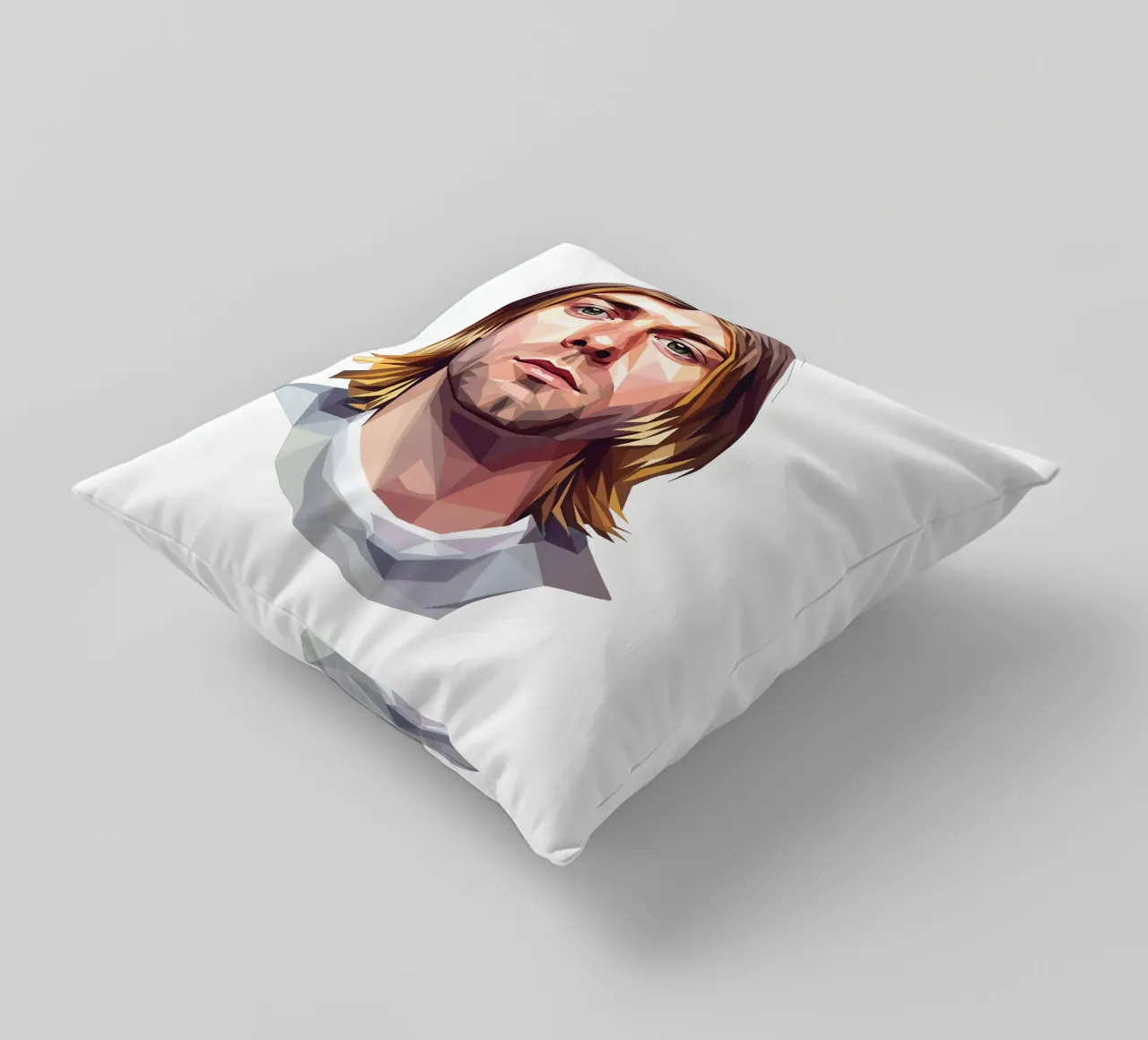 Kurt Cobain Lowpoly cuscino da Low Profile