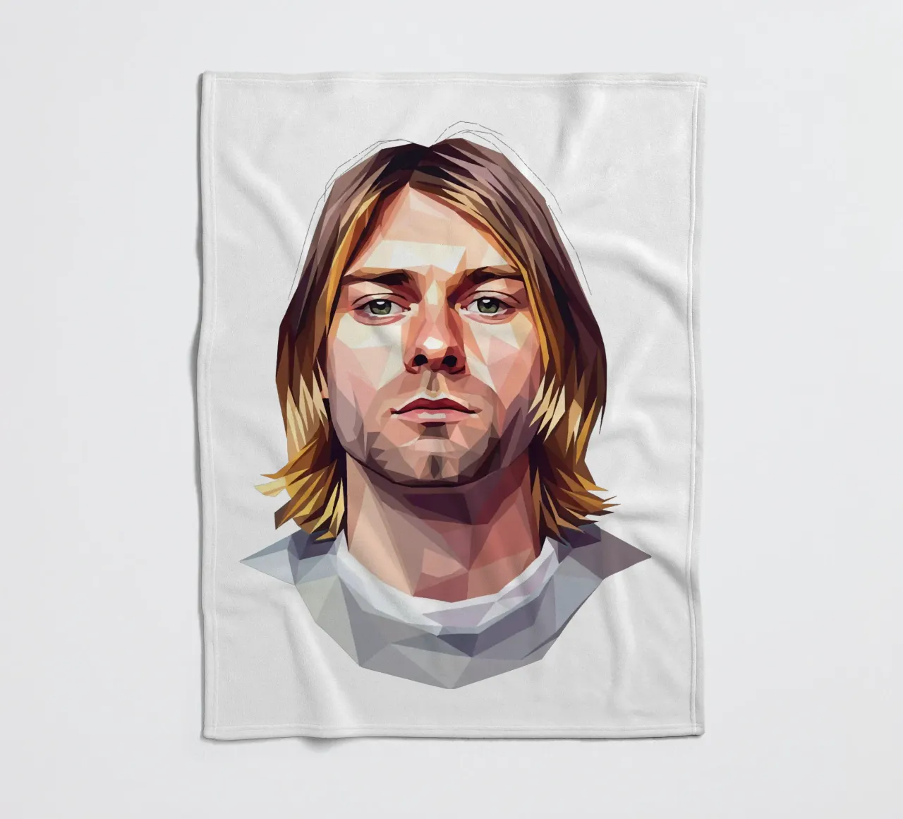 Kurt Cobain Lowpoly coperta in pile da Low Profile